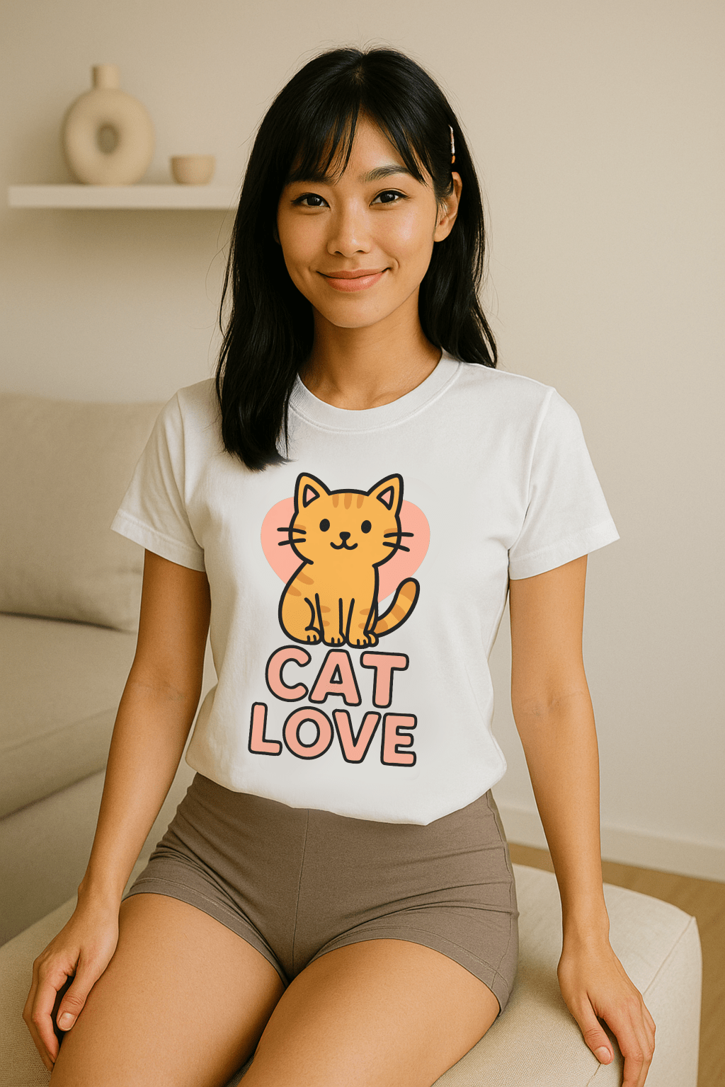 Cat Love™ Heart Edition Graphic Tee - Cocolychee