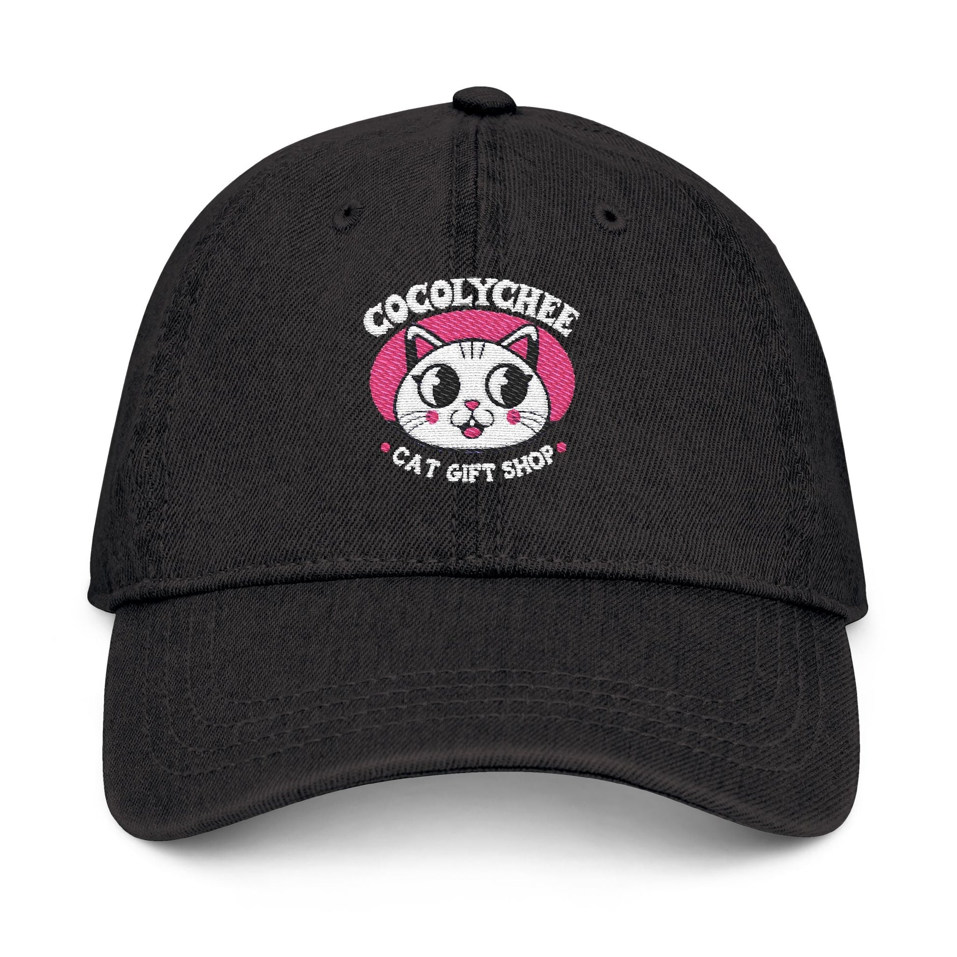 Cocolychee Cat Gift Shop™ Embroidered Dad Denim Hat – Limited Edition - Cocolychee