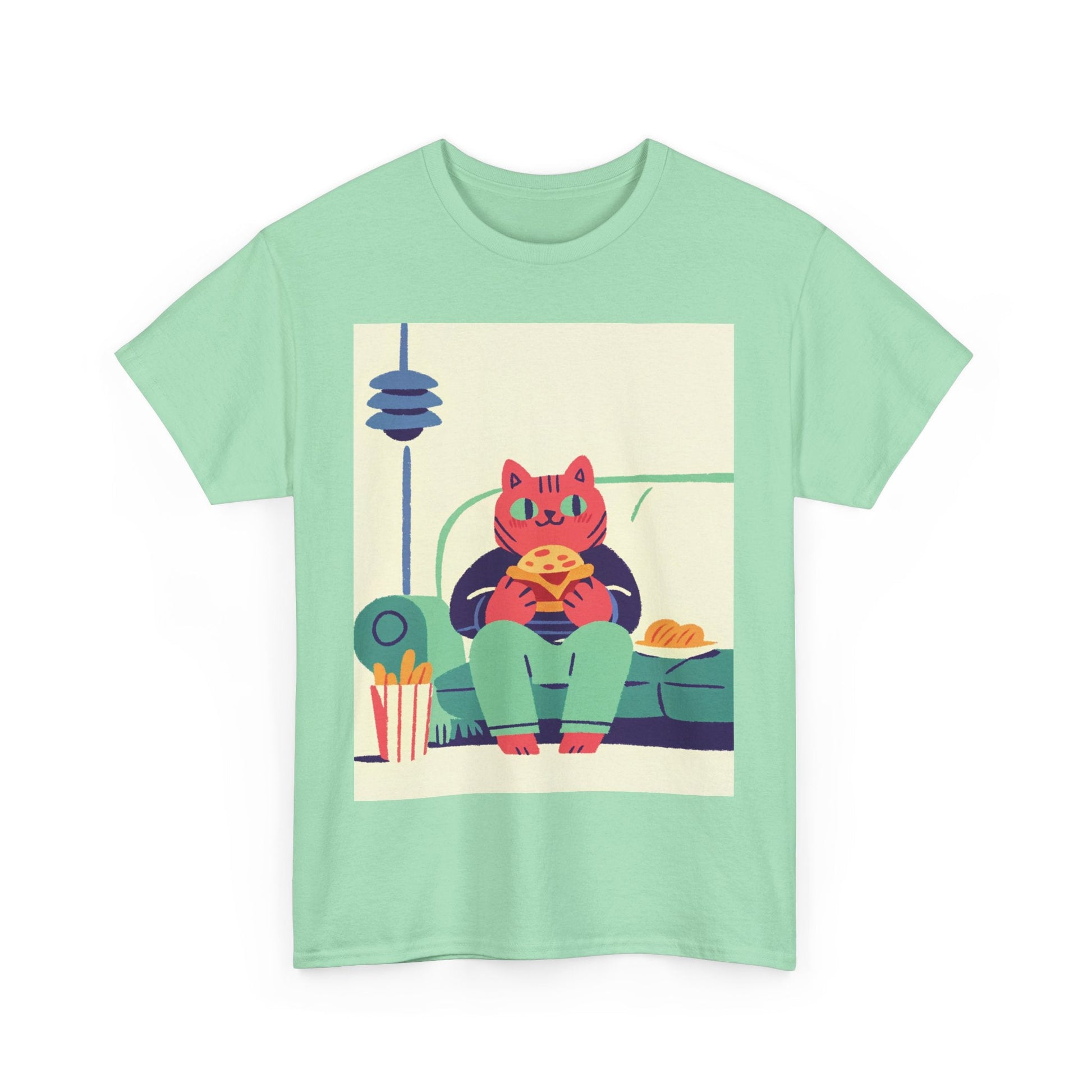 Couchside Burger Cat™ Color Edition Graphic Tee - Cocolychee