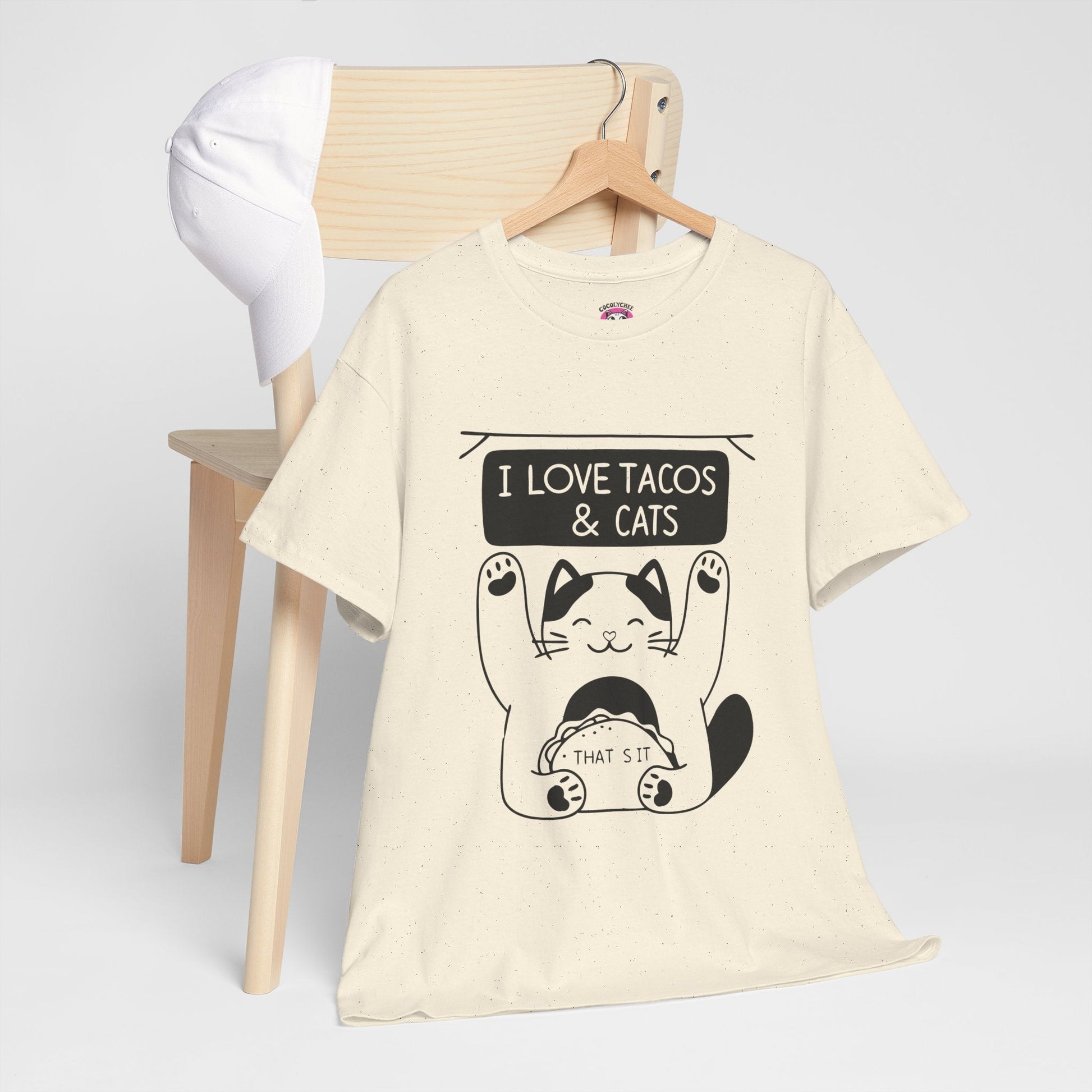 I Love Tacos & Cats™ Line - Art Graphic Tee - Cocolychee