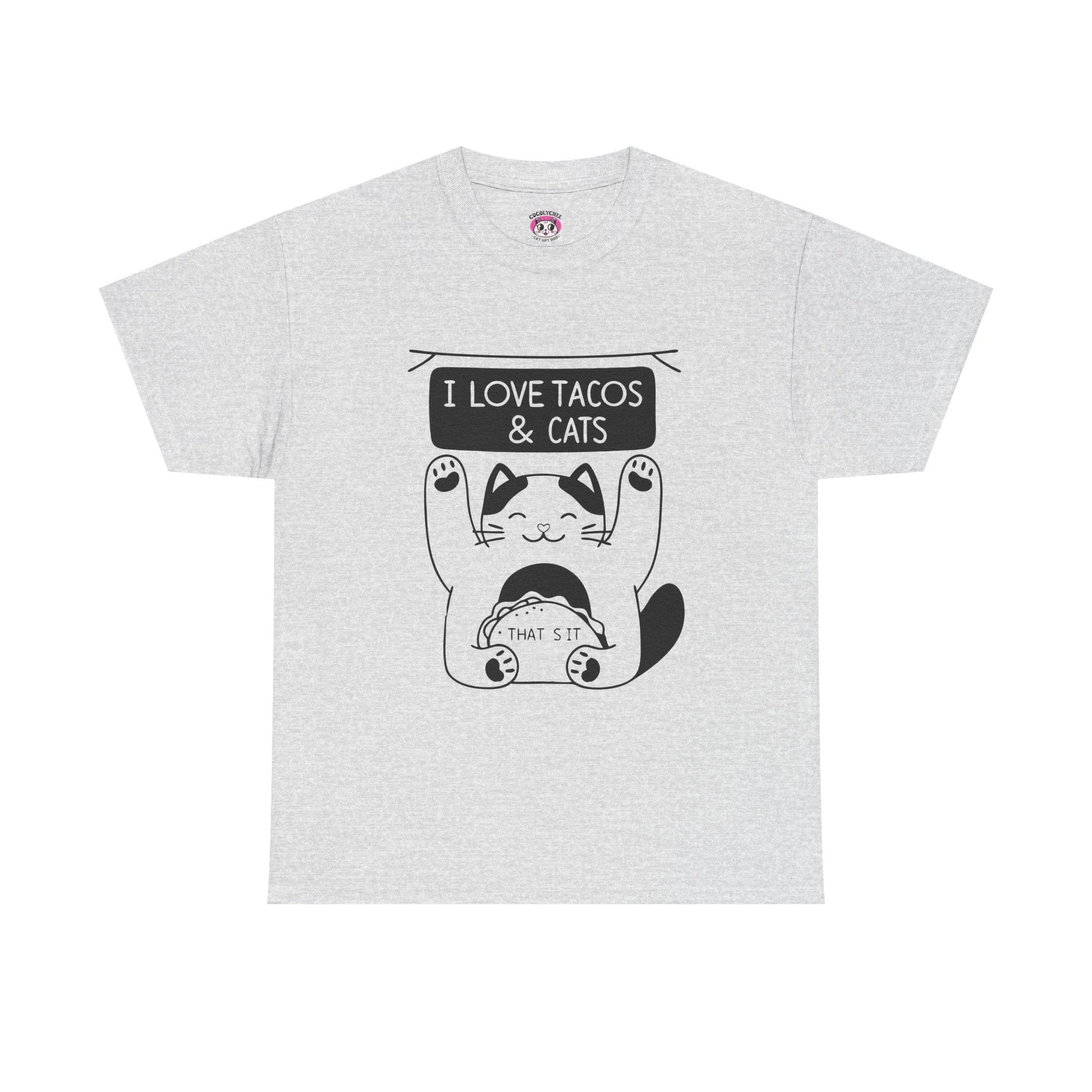I Love Tacos & Cats™ Line - Art Graphic Tee - Cocolychee