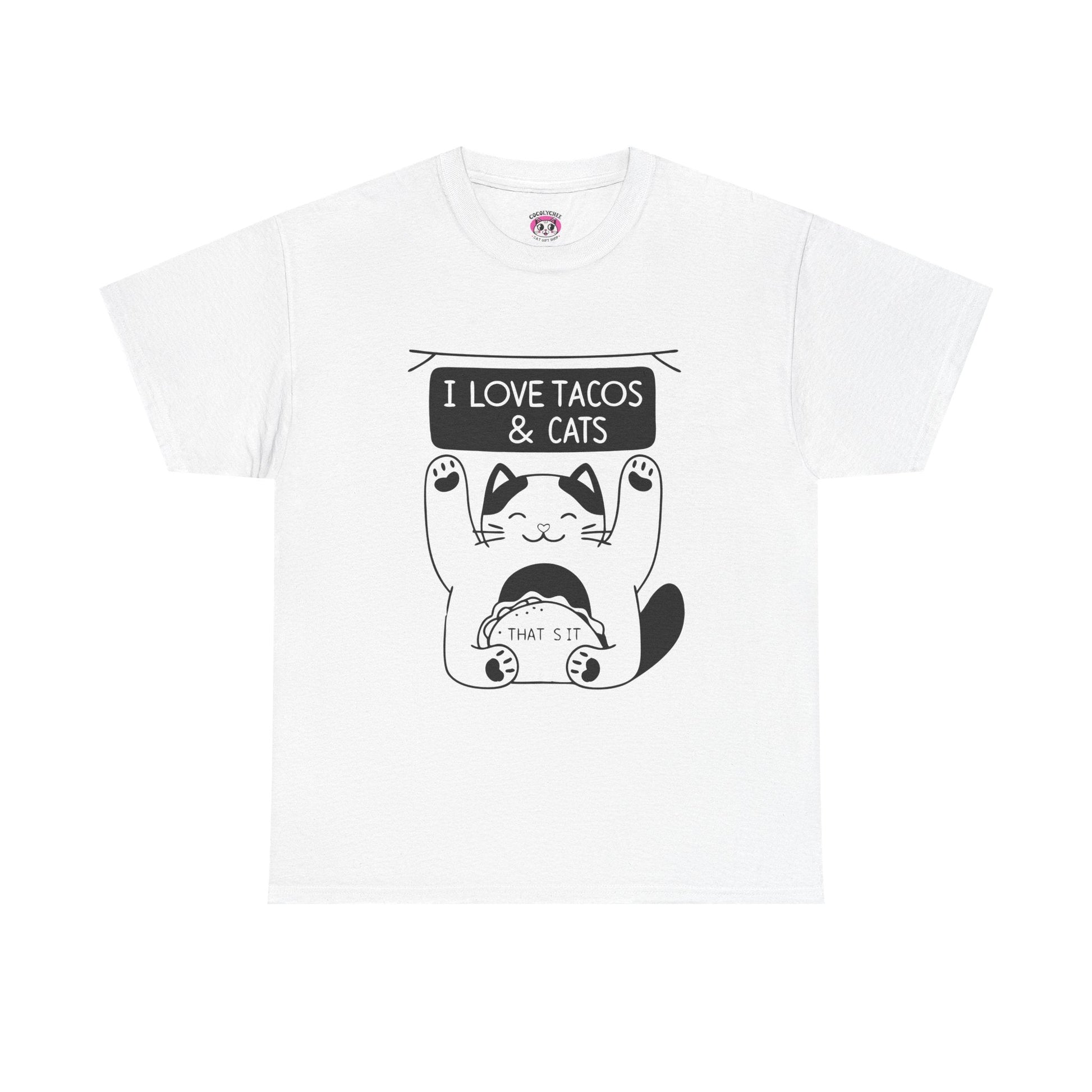 I Love Tacos & Cats™ Line - Art Graphic Tee - Cocolychee