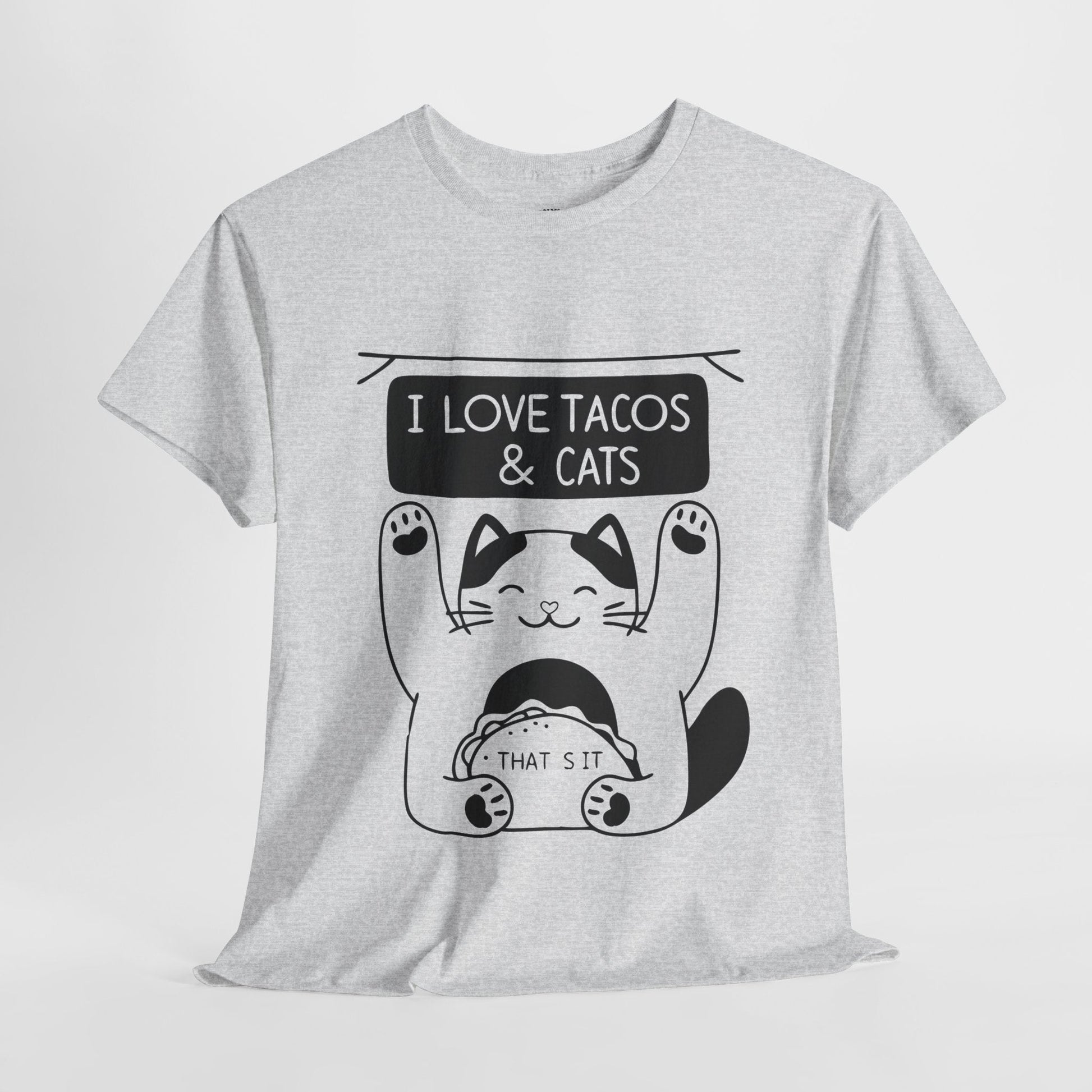 I Love Tacos & Cats™ Line - Art Graphic Tee - Cocolychee