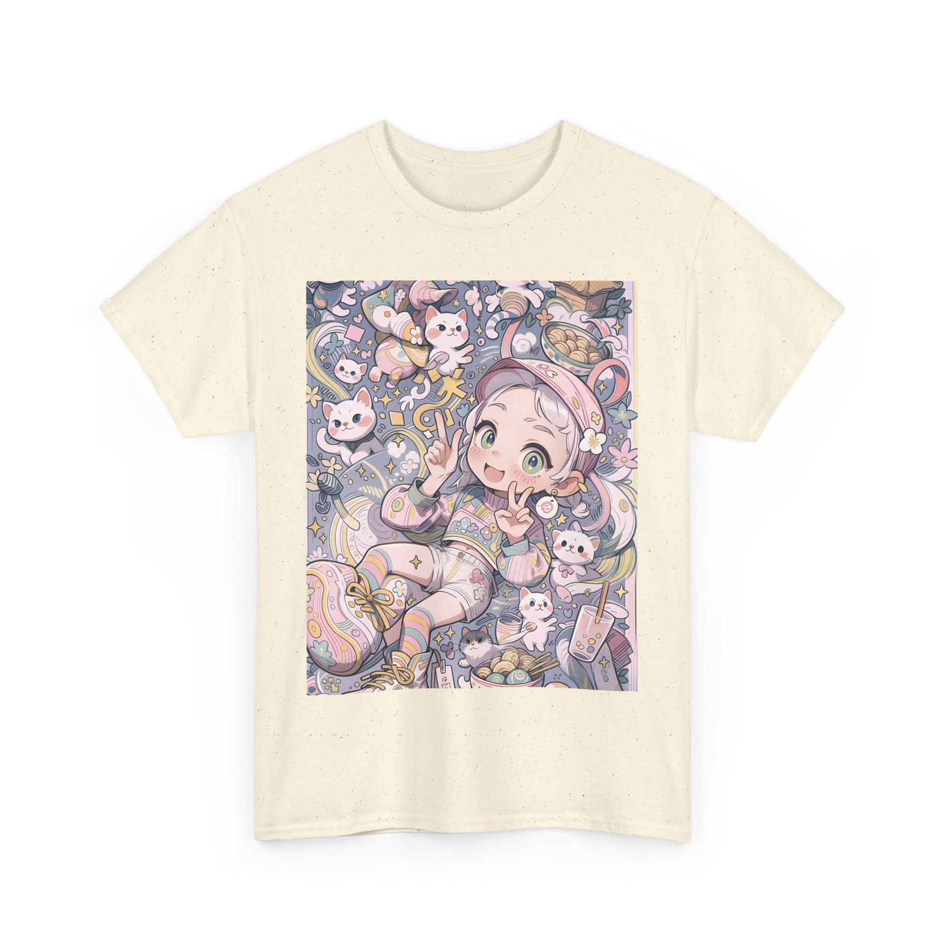 Kawaii Noodle Dreamscape™ Tee – Japanese Cat Girl Fantasy Shirt - Cocolychee