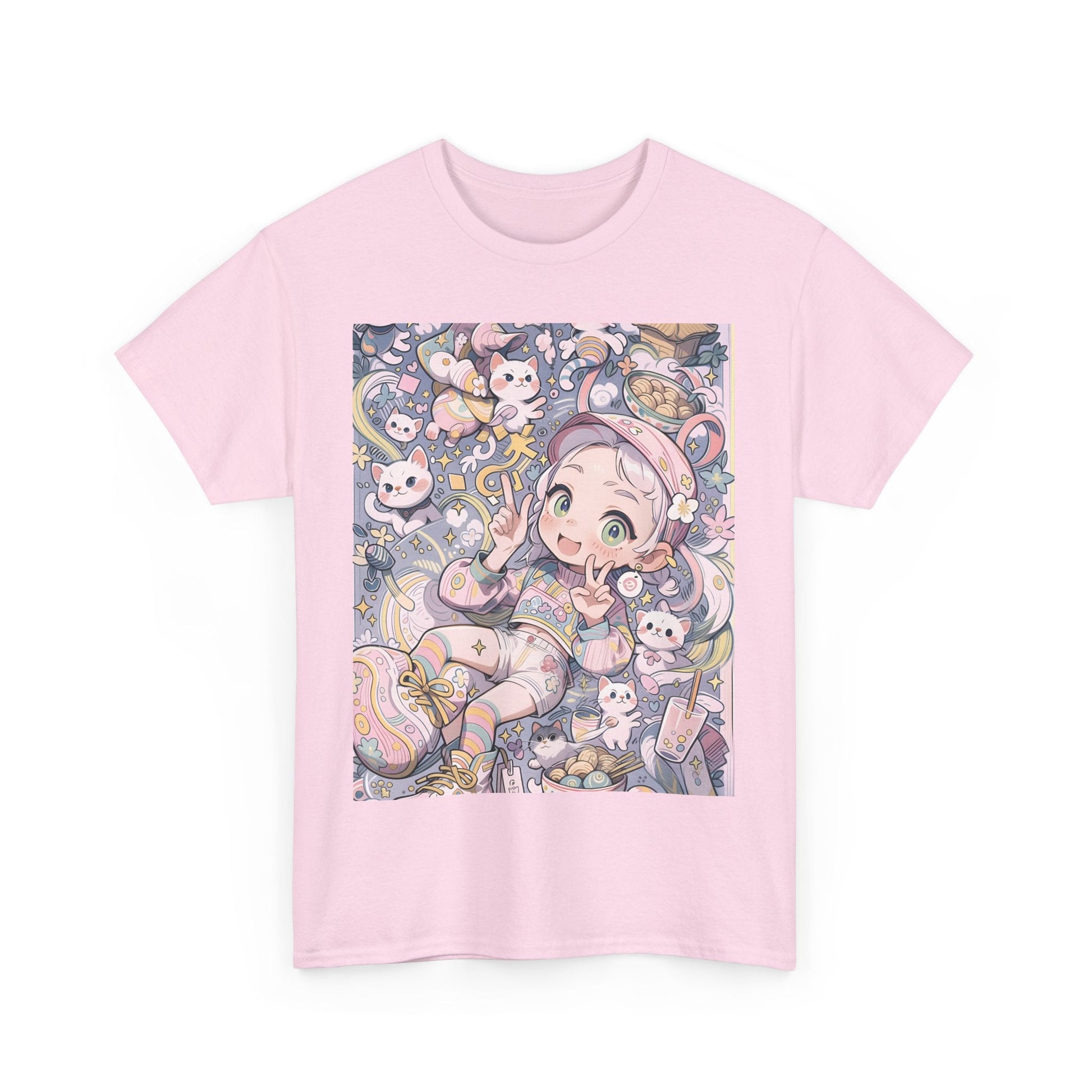 Kawaii Noodle Dreamscape™ Tee – Japanese Cat Girl Fantasy Shirt - Cocolychee