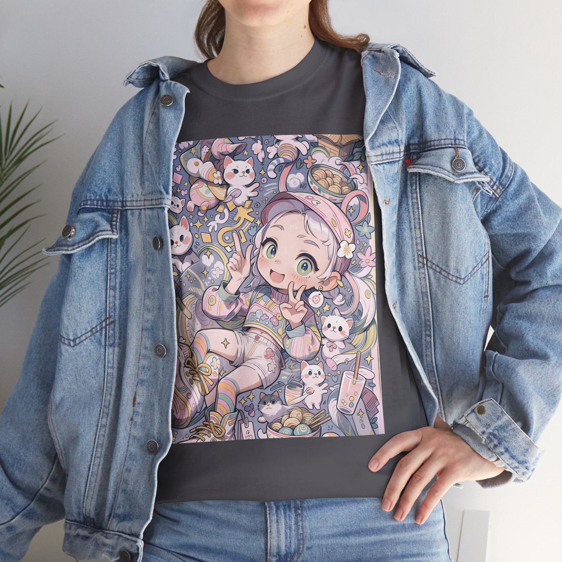 Kawaii Noodle Dreamscape™ Tee – Japanese Cat Girl Fantasy Shirt - Cocolychee