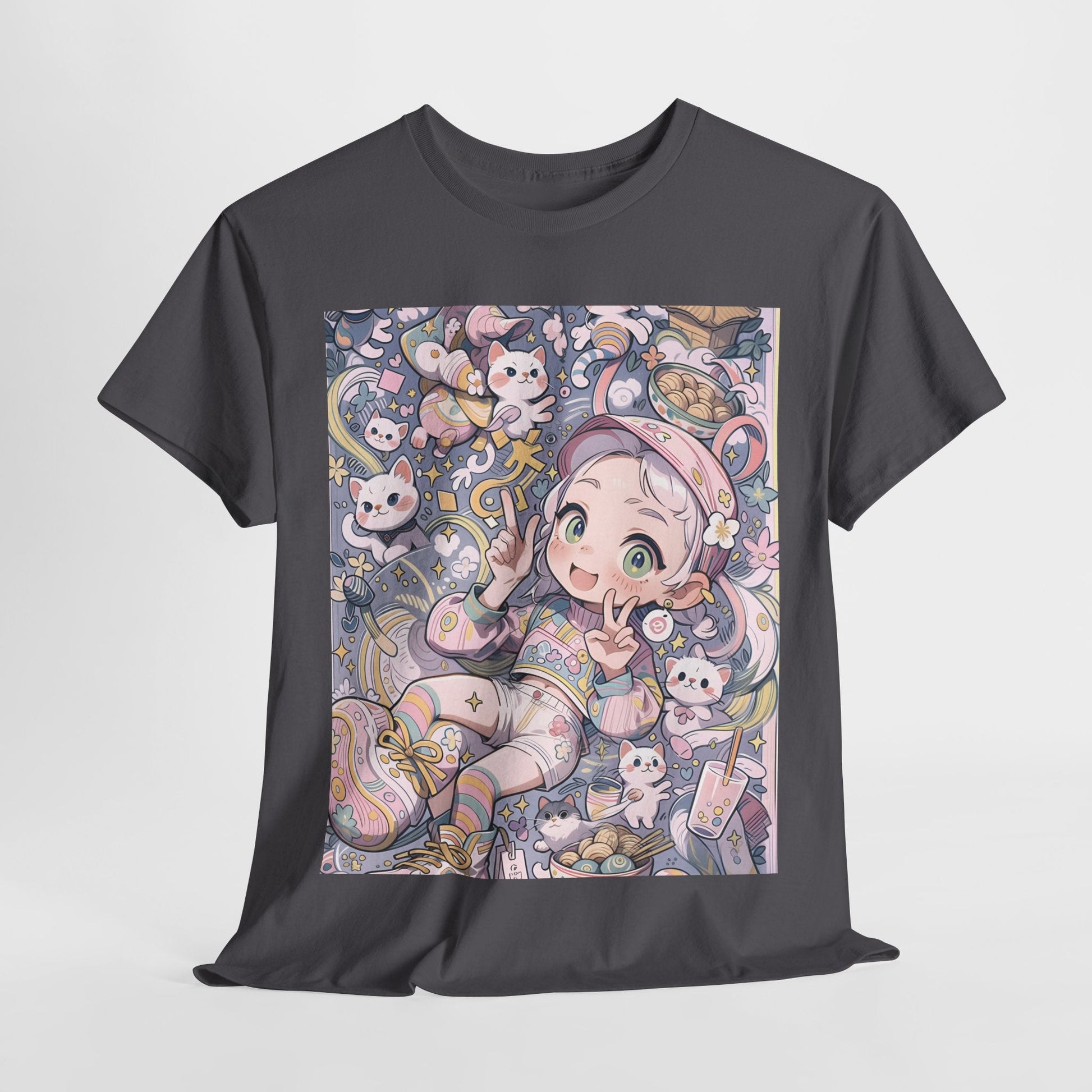 Kawaii Noodle Dreamscape™ Tee – Japanese Cat Girl Fantasy Shirt - Cocolychee