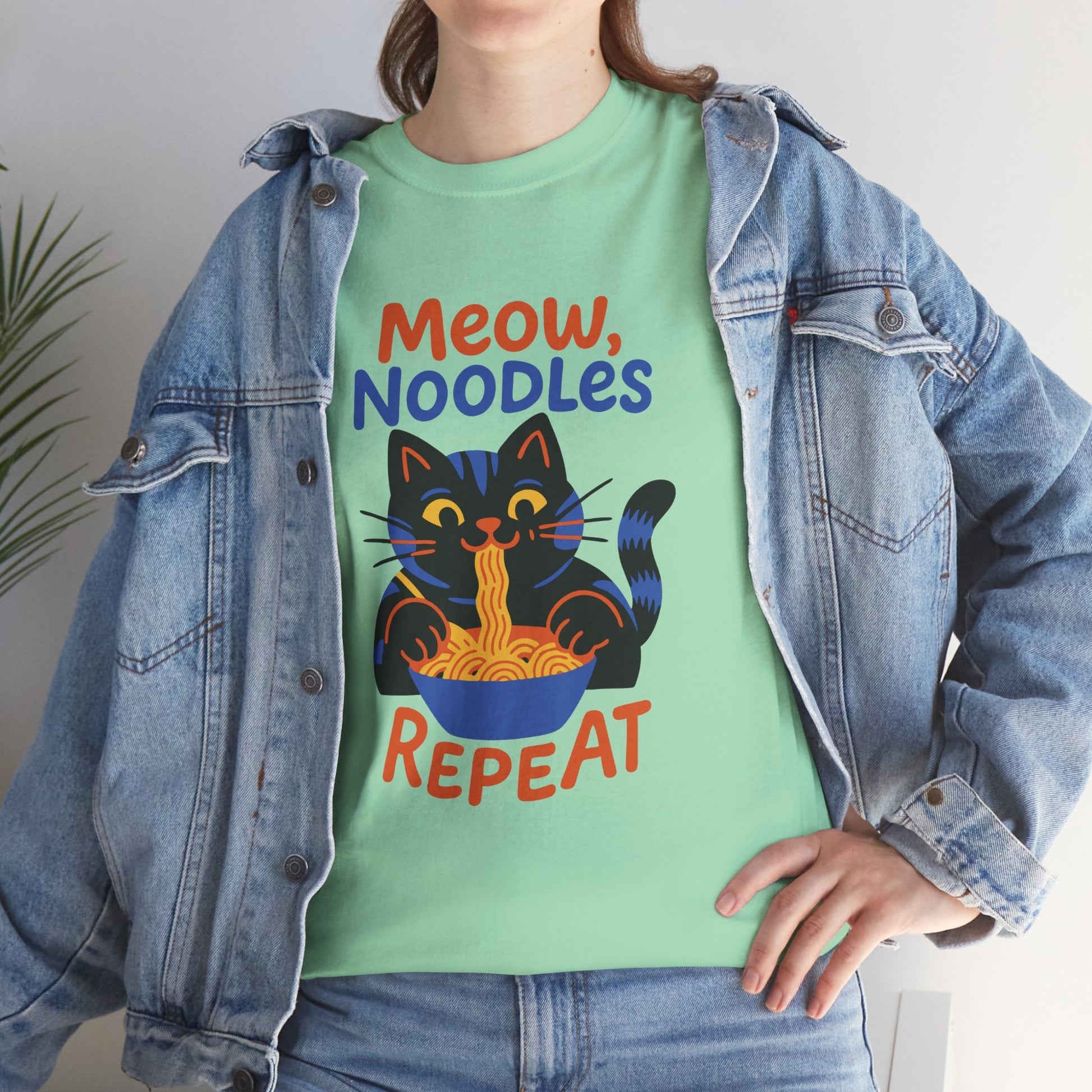 Meow, Noodles, Repeat™ Color Edition Graphic Tee - Cocolychee