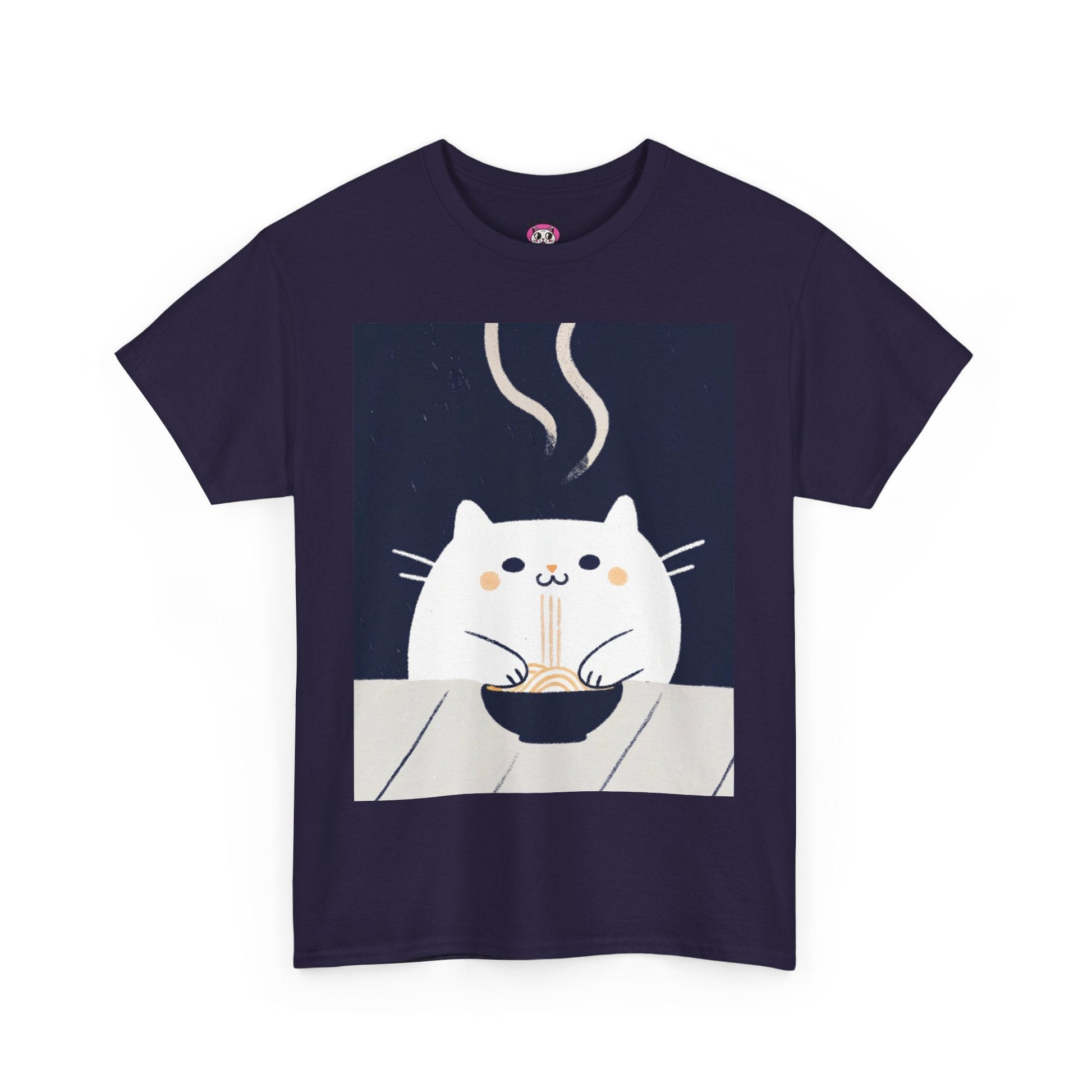 Midnight Slurp™ Cat & Noodle Graphic Tee - Cocolychee