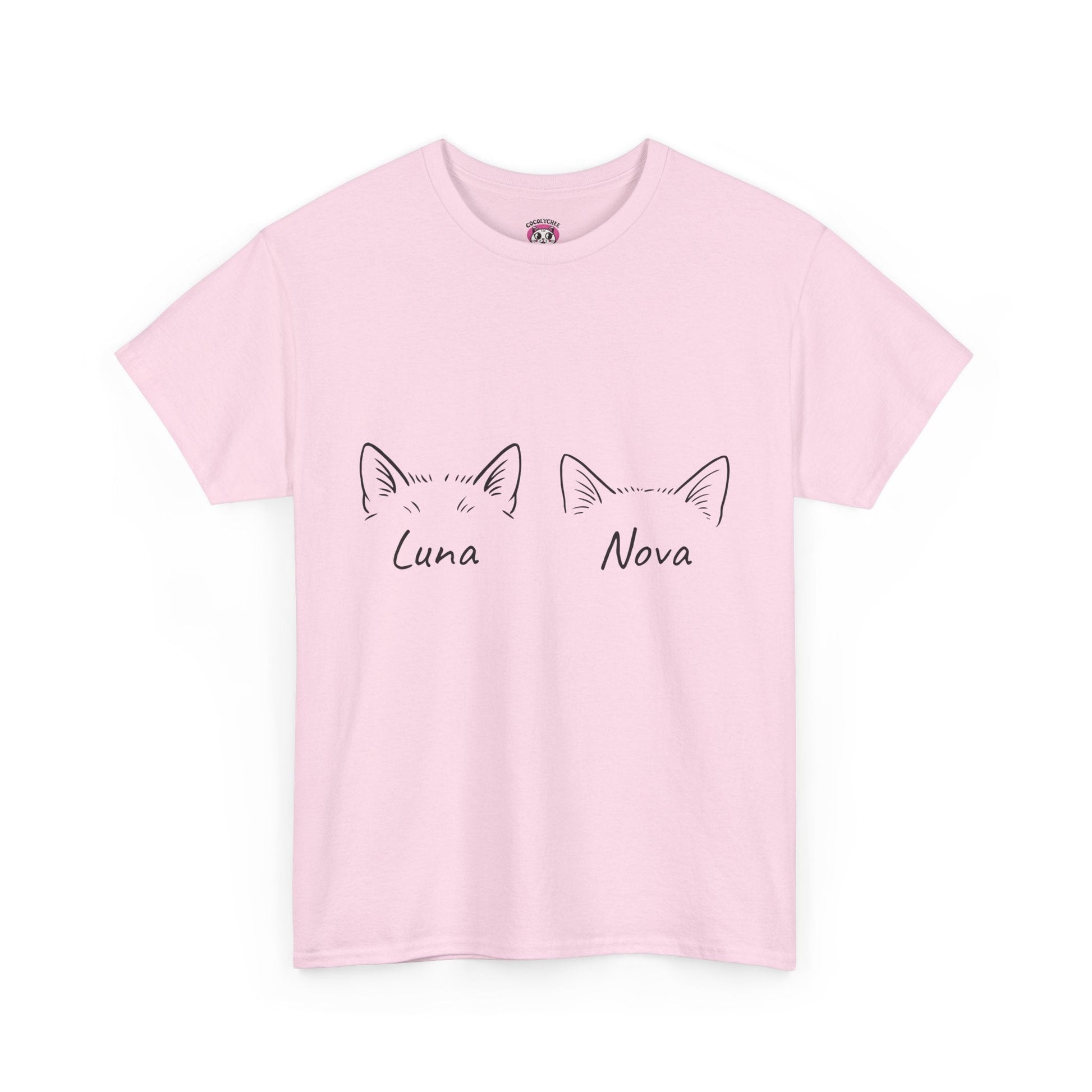 Minimal Meowgic – Custom Cat Ear Tee w/ Names - Cocolychee