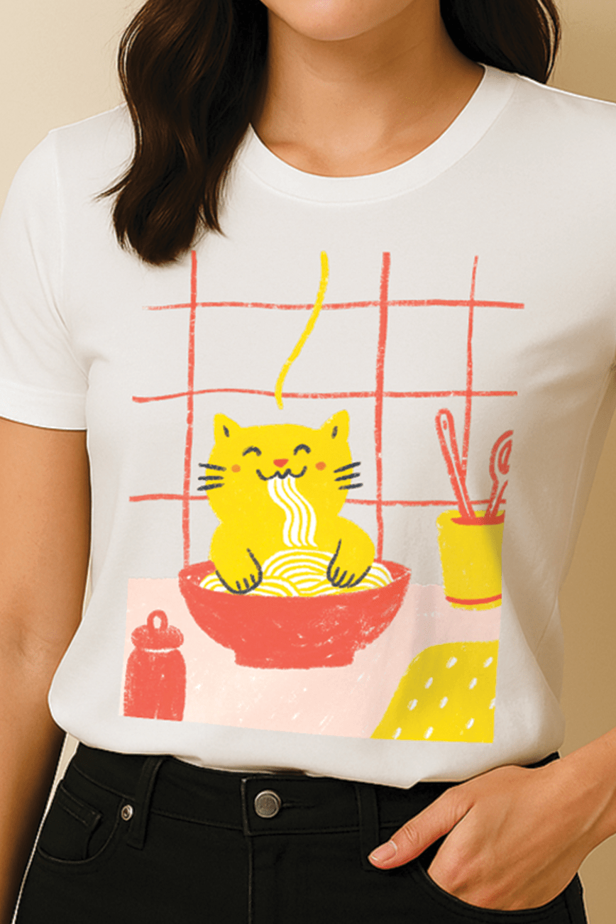 Noodle Neko™ Chalk Pastel Edition Graphic Tee - Cocolychee