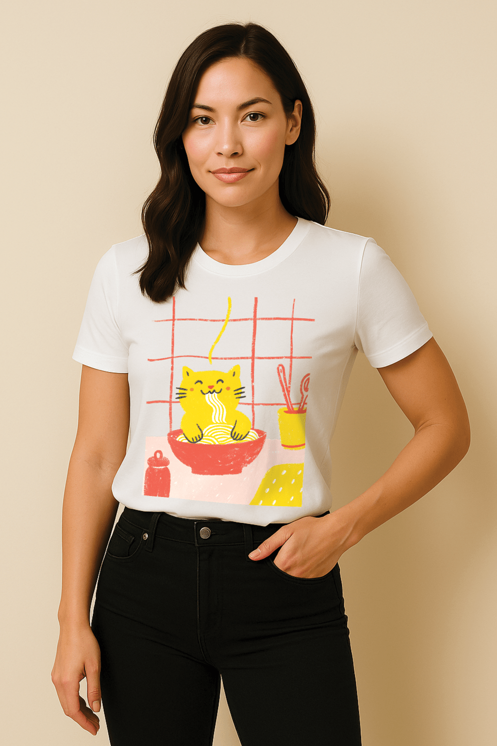 Noodle Neko™ Chalk Pastel Edition Graphic Tee - Cocolychee