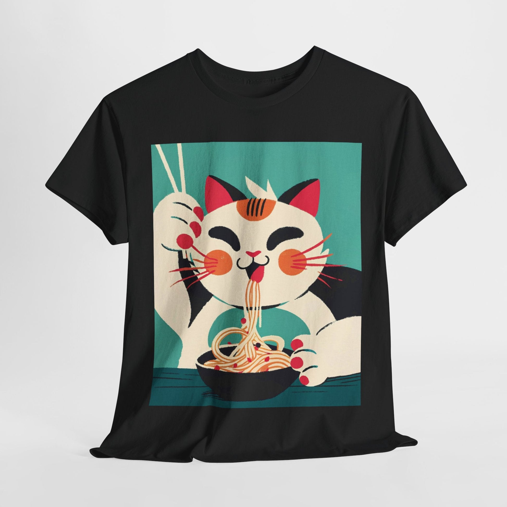 Noodle Nirvana™ Calico Cat Graphic Tee - Cocolychee