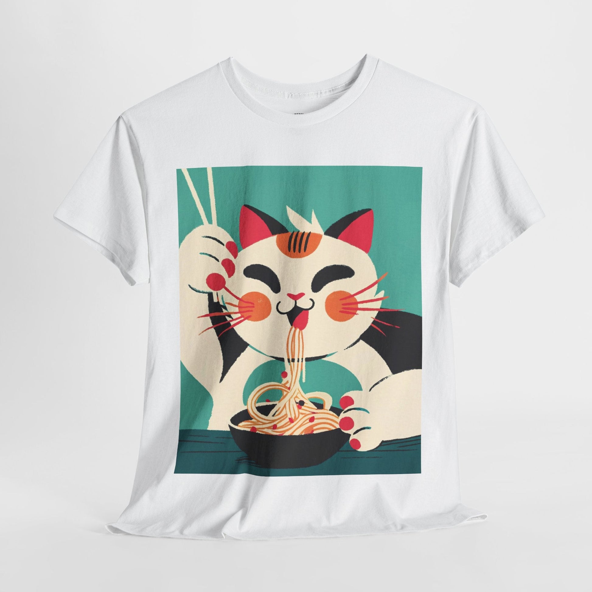 Noodle Nirvana™ Calico Cat Graphic Tee - Cocolychee