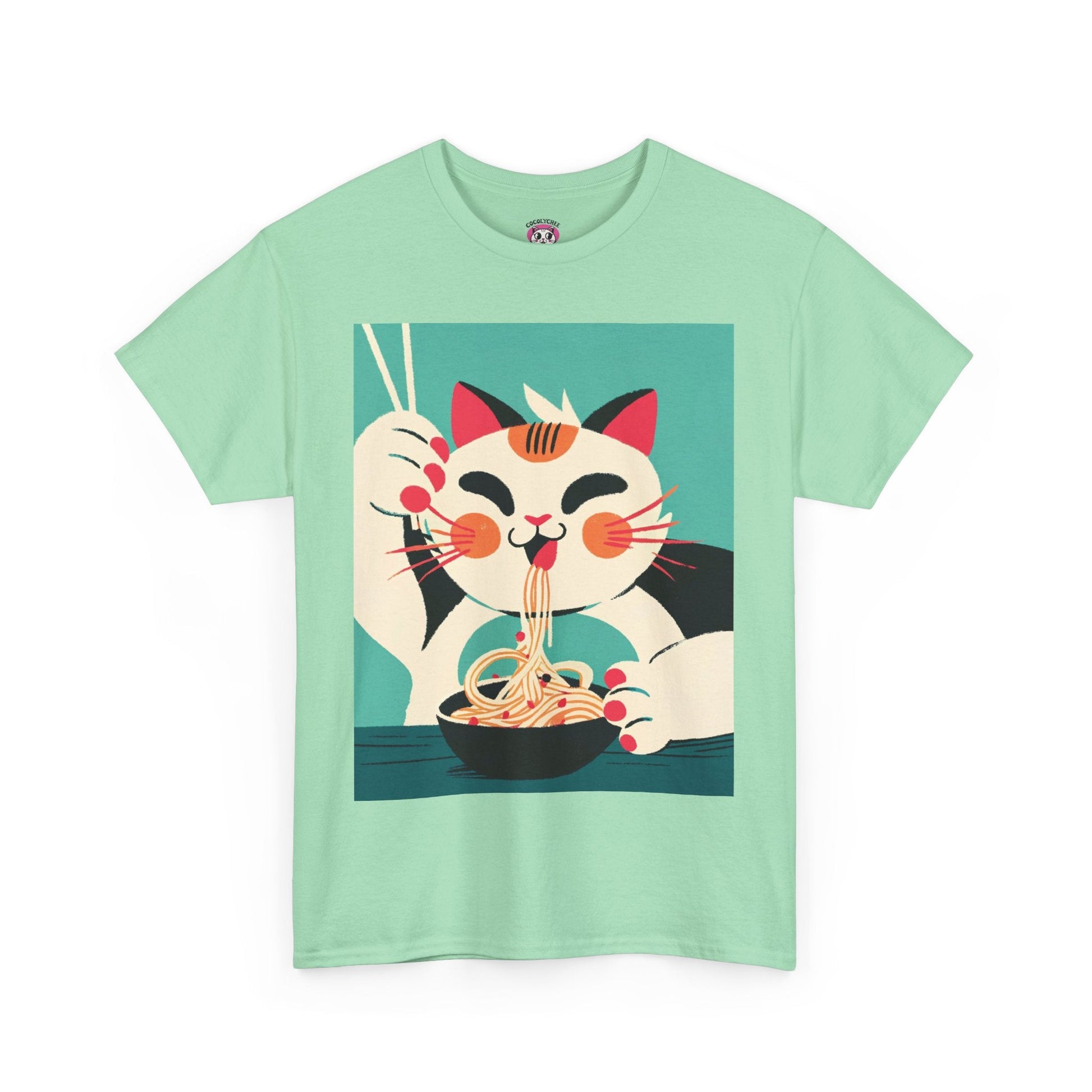 Noodle Nirvana™ Calico Cat Graphic Tee - Cocolychee