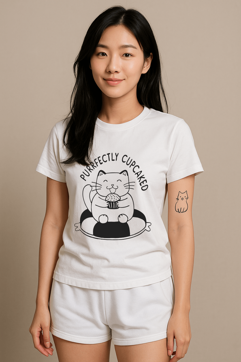 Purrfectly Cupcaked™ Line - Art Graphic Tee - Cocolychee