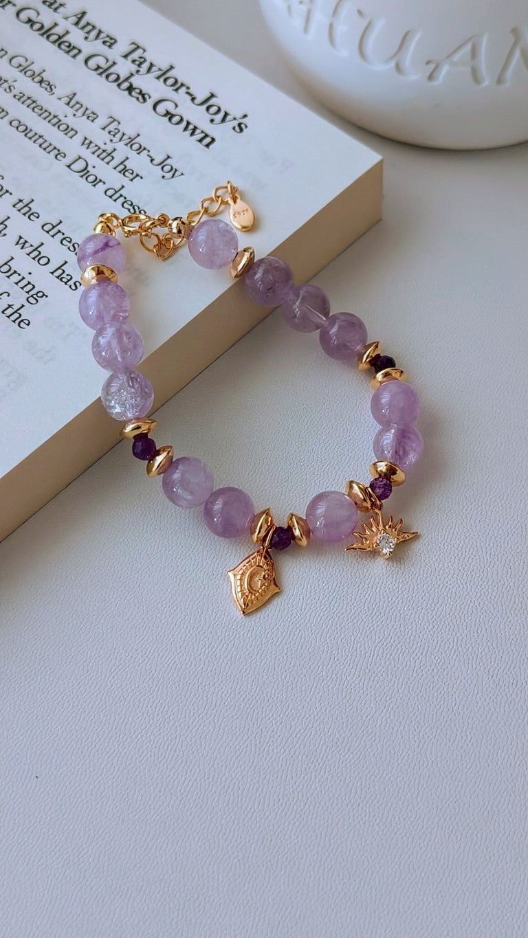 Lavender Amethyst and Zircon Bracelet - Cocolychee