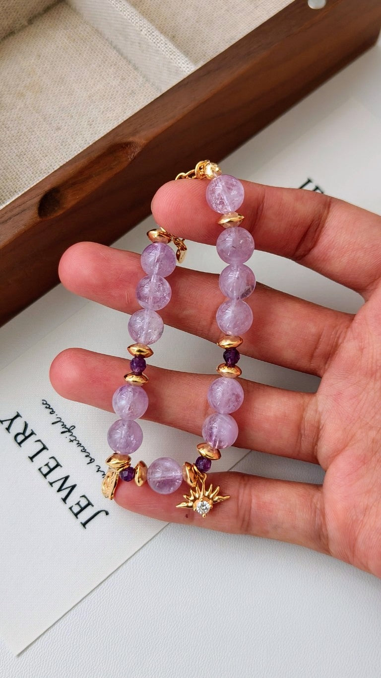 Lavender Amethyst and Zircon Bracelet - Cocolychee