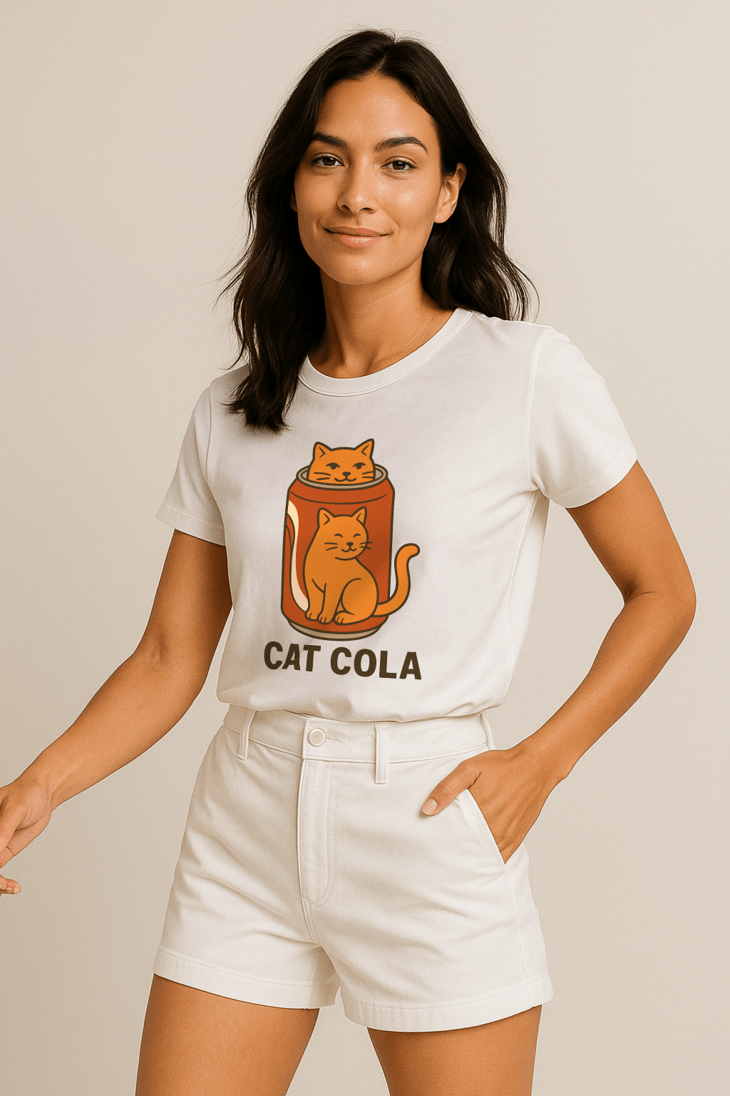 Cat Cola™ Tee – Refreshingly Cute Vintage Soda Cat Shirt - Cocolychee