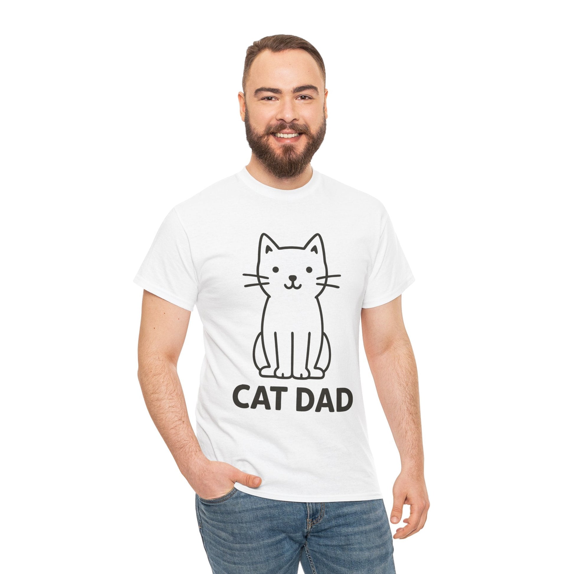 Cat Dad™ Bold Line Art Tee - Cocolychee