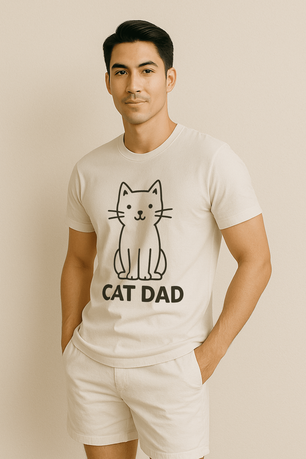 Cat Dad™ Bold Line Art Tee - Cocolychee