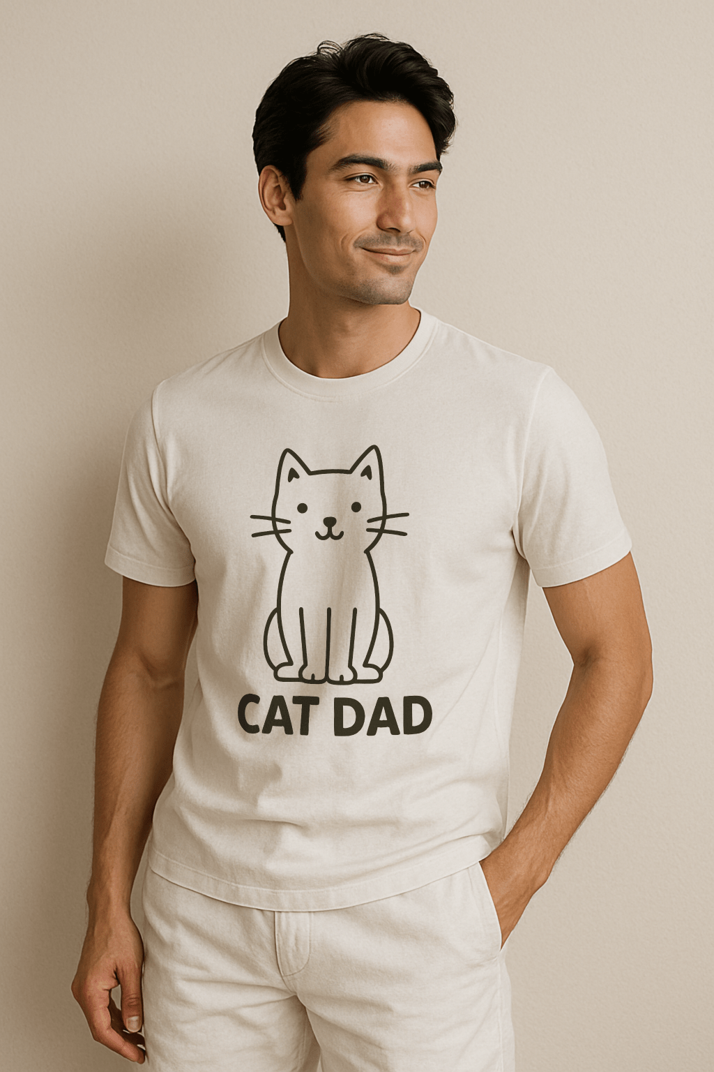Cat Dad™ Bold Line Art Tee - Cocolychee