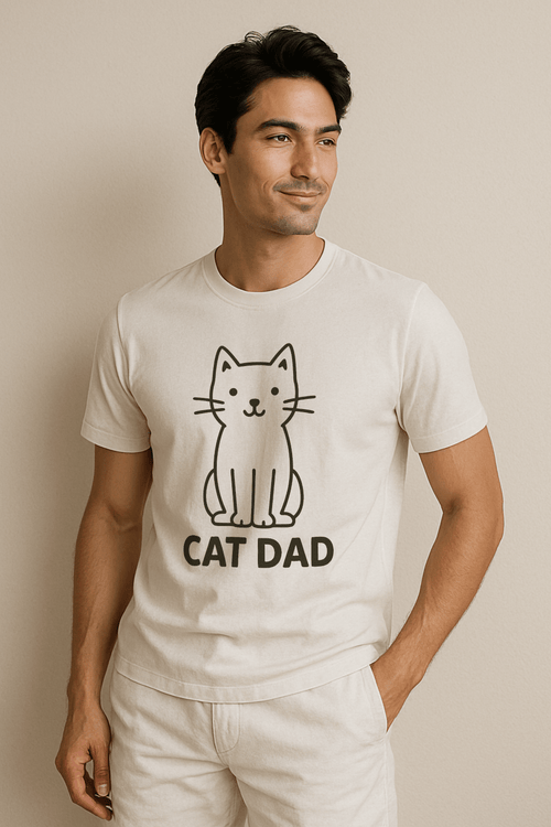Cat Dad™ Bold Line Art Tee - Cocolychee