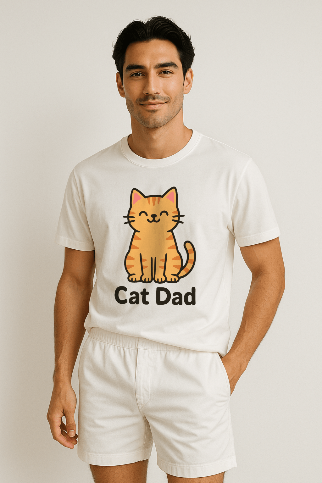CAT DAD™ Kawaii Cat Tee – Playful Feline Dad Style - Cocolychee