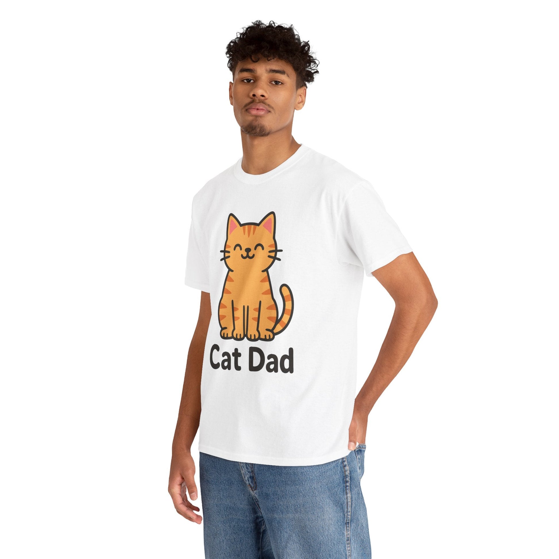 CAT DAD™ Kawaii Cat Tee – Playful Feline Dad Style - Cocolychee
