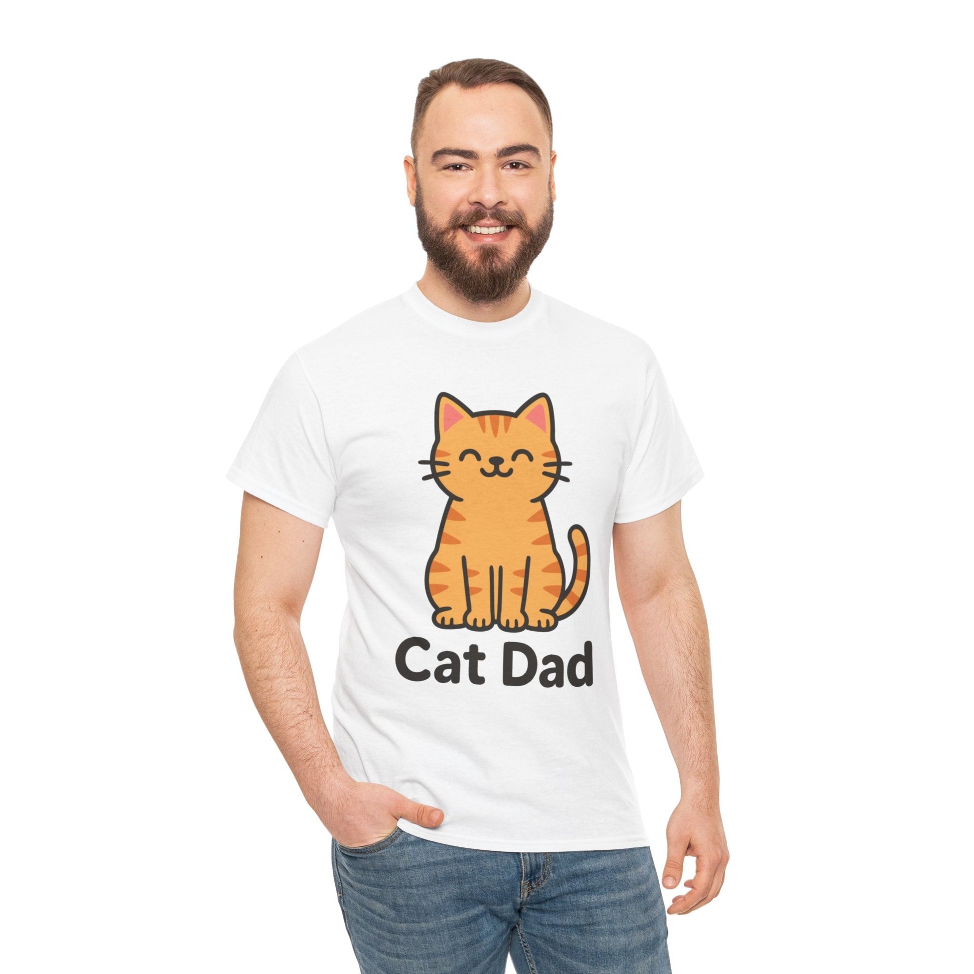 CAT DAD™ Kawaii Cat Tee – Playful Feline Dad Style - Cocolychee