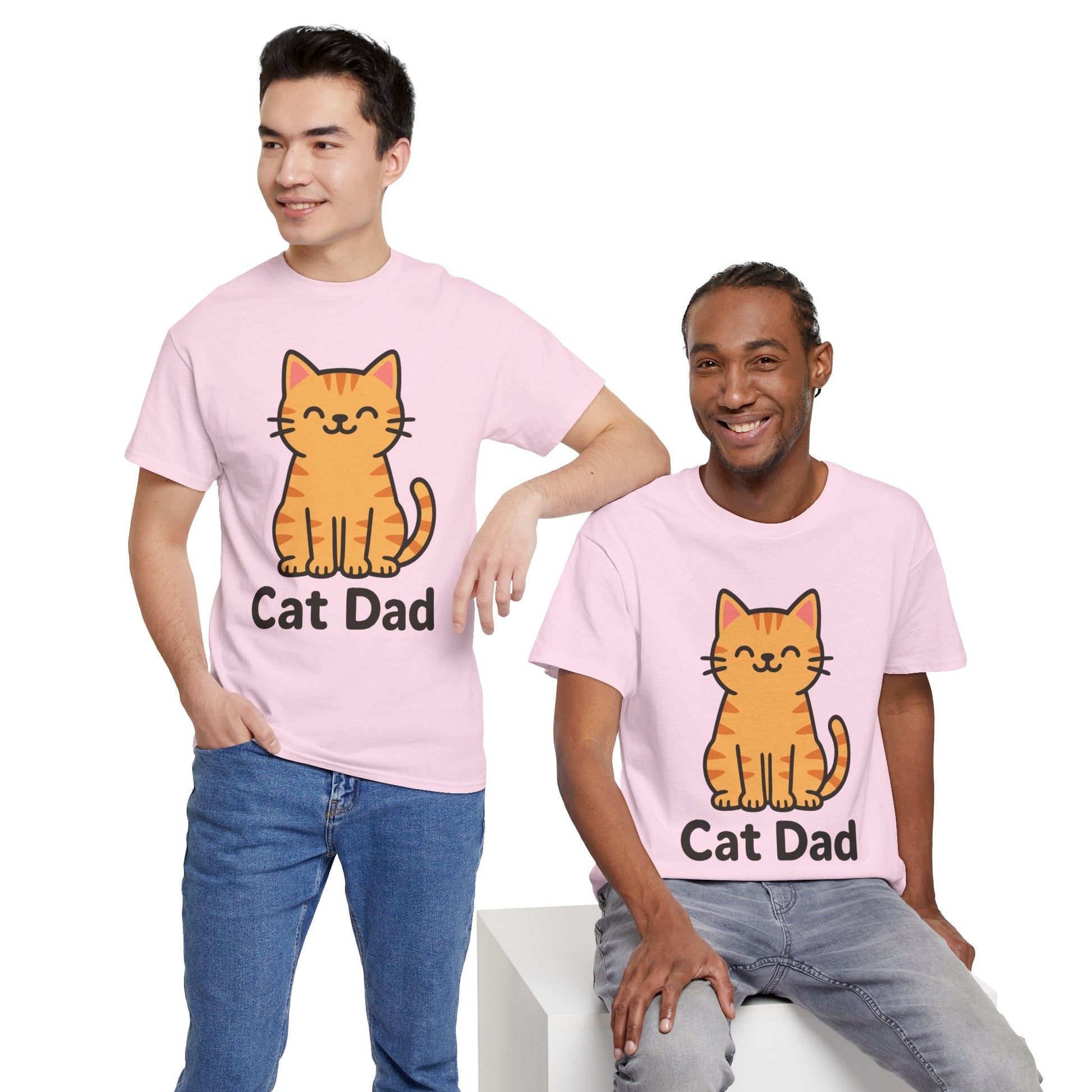 CAT DAD™ Kawaii Cat Tee – Playful Feline Dad Style - Cocolychee