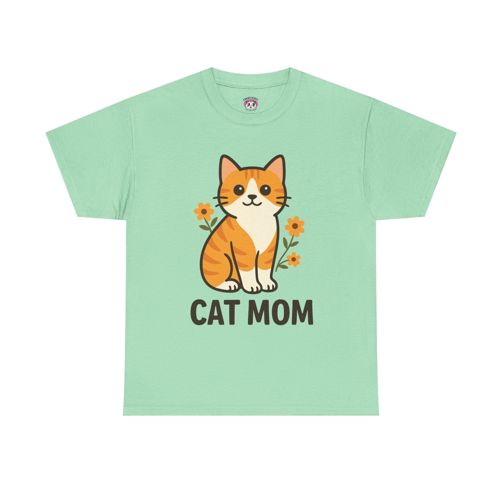 CAT MOM™ Floral Tabby Tee – Purrfect for Proud Cat Mamas - Cocolychee