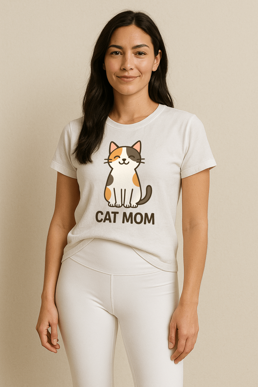 CAT MOM™ Kawaii Calico Tee – For the Purrfect Cat Mama - Cocolychee