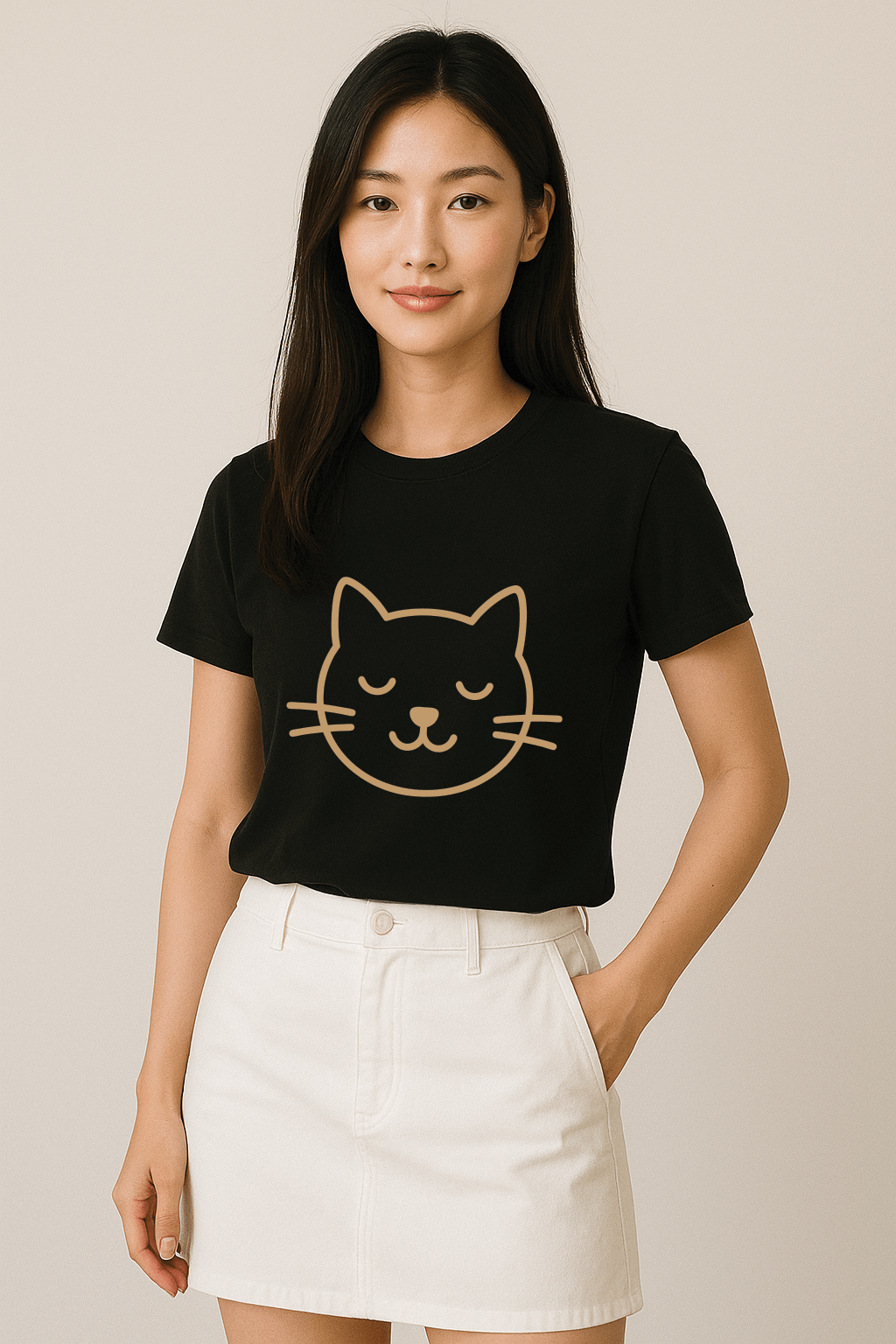 Cat Zen™ Tee – Minimalist Line Art Shirt for Cat Lovers - Cocolychee