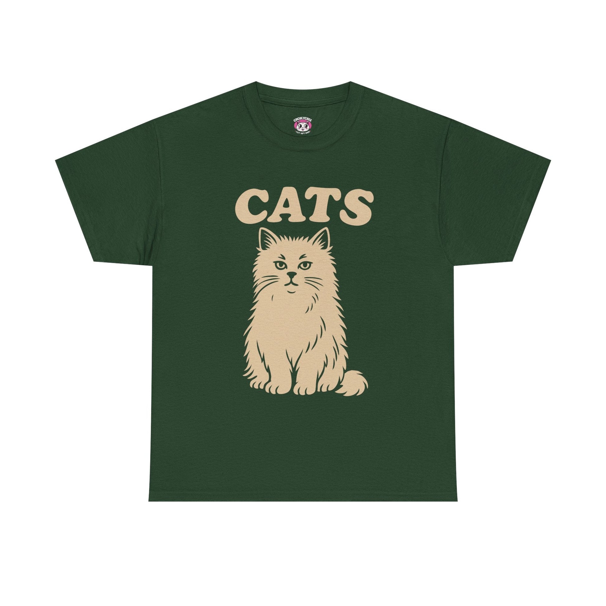 CATS™ Majestic Persian Tee – Vintage Style Cat Graphic - Cocolychee