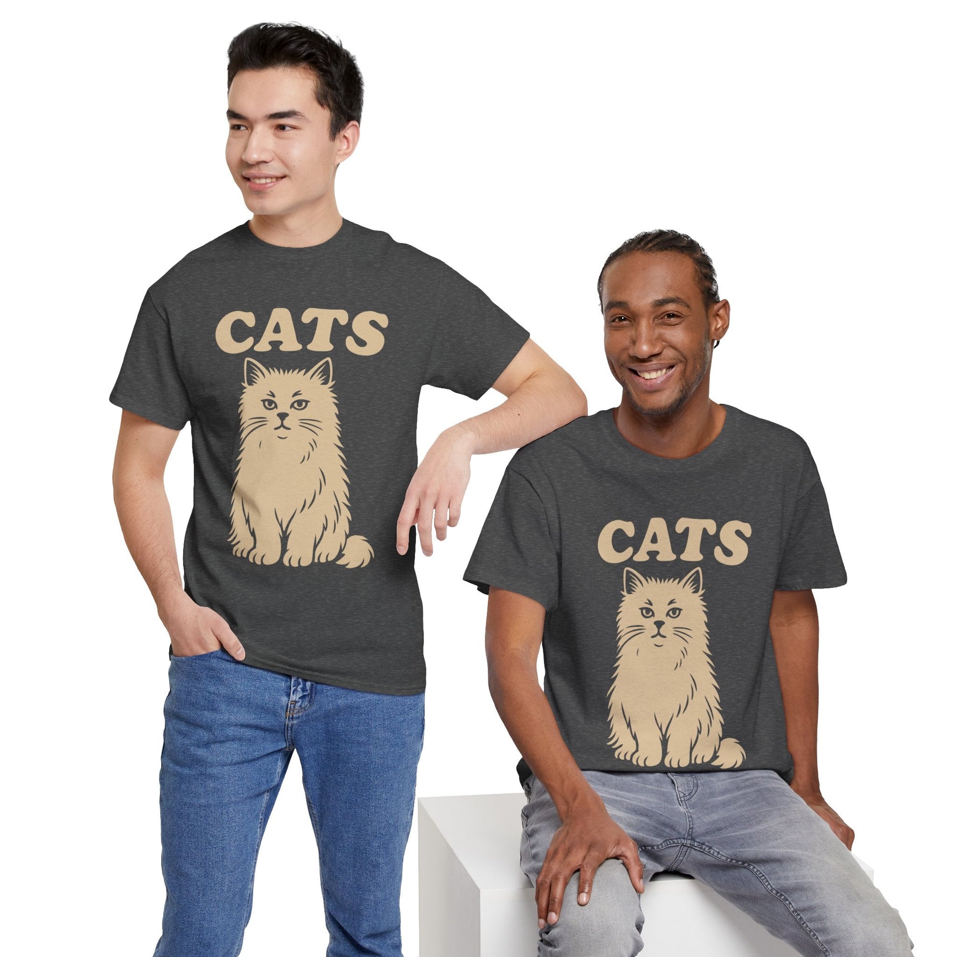 CATS™ Majestic Persian Tee – Vintage Style Cat Graphic - Cocolychee