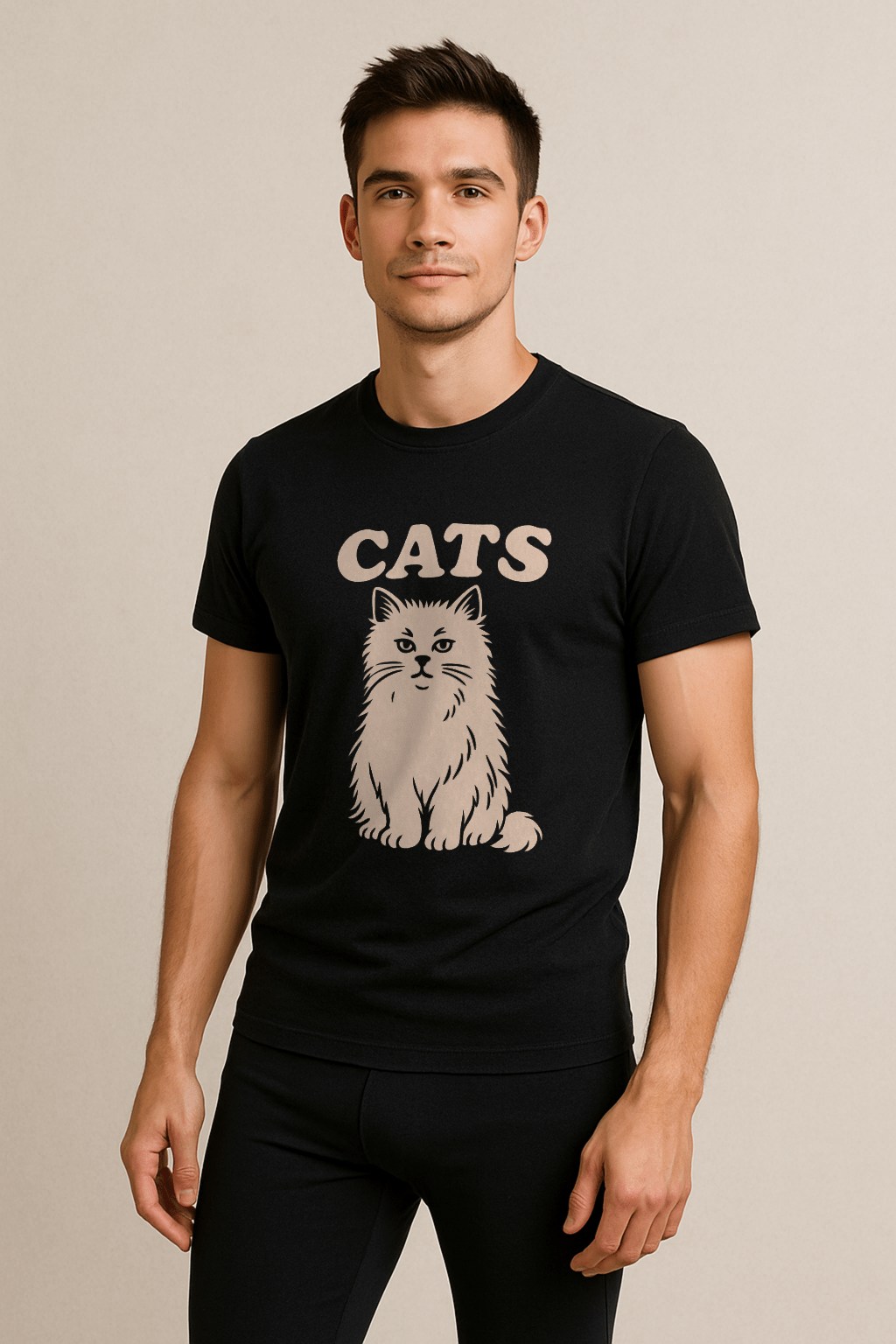 CATS™ Majestic Persian Tee – Vintage Style Cat Graphic - Cocolychee