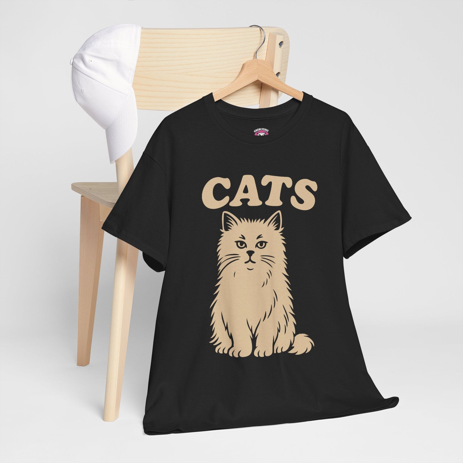 CATS™ Majestic Persian Tee – Vintage Style Cat Graphic - Cocolychee