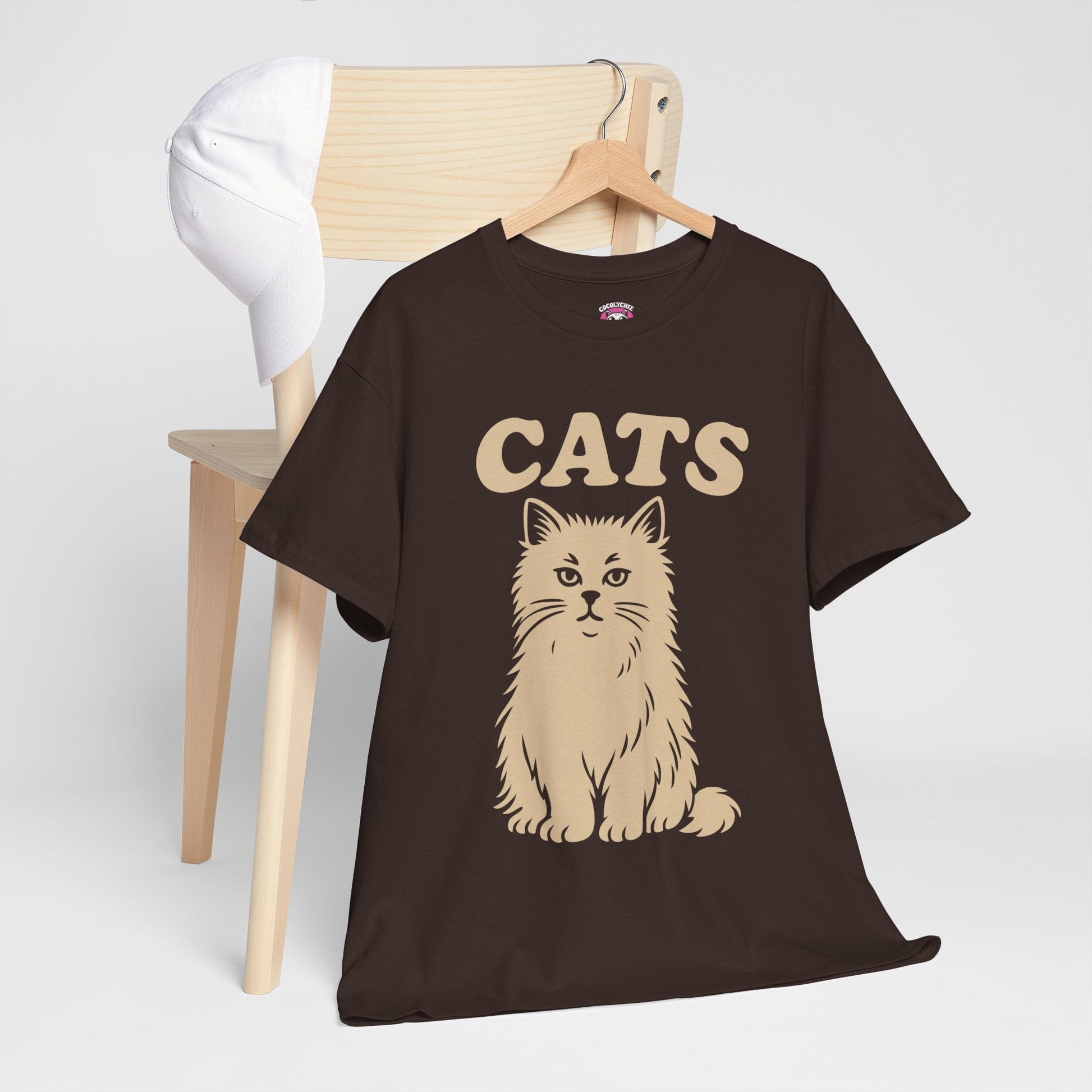 CATS™ Majestic Persian Tee – Vintage Style Cat Graphic - Cocolychee
