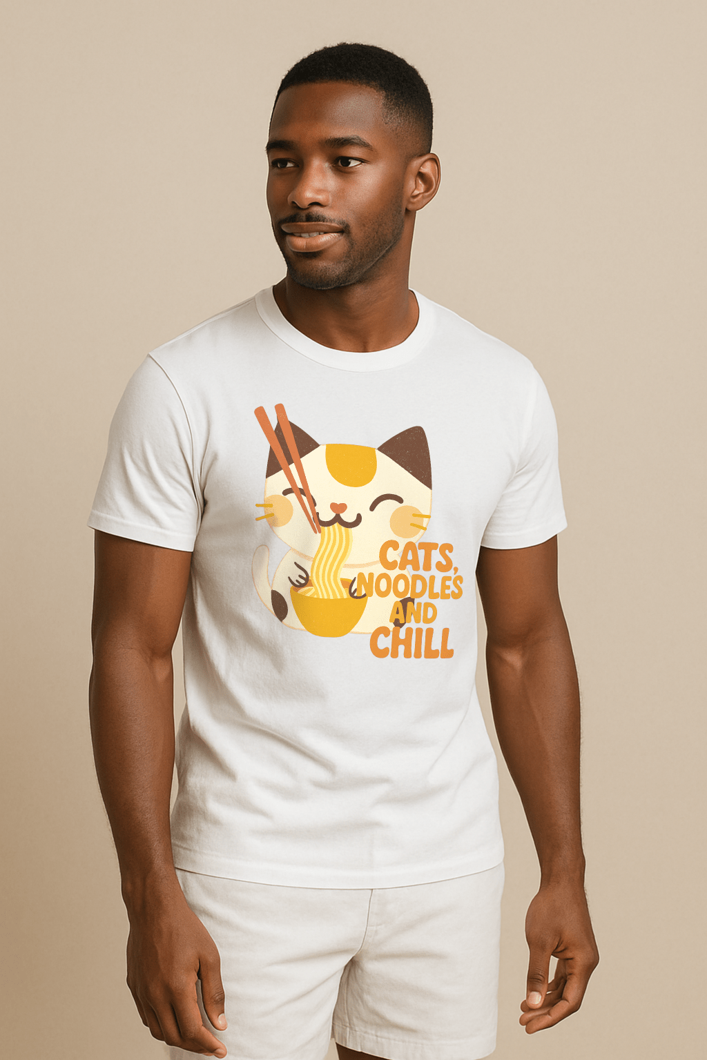 Cats, Noodles & Chill™ Vintage Color Edition Graphic Tee - Cocolychee