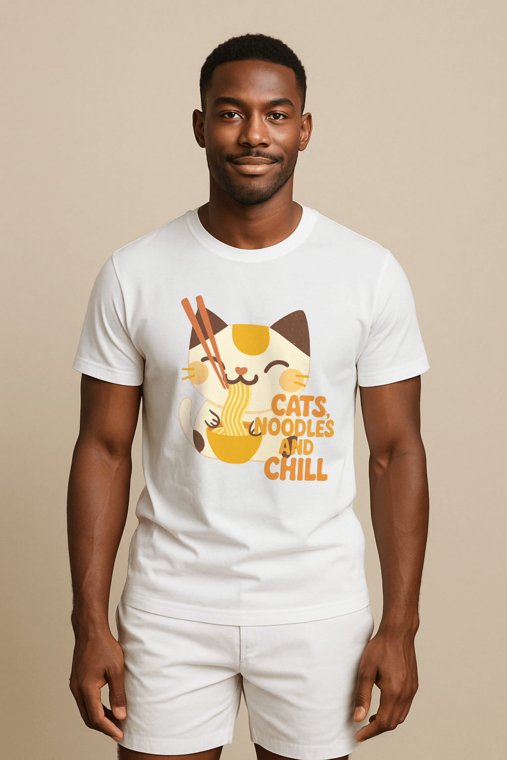 Cats, Noodles & Chill™ Vintage Color Edition Graphic Tee - Cocolychee