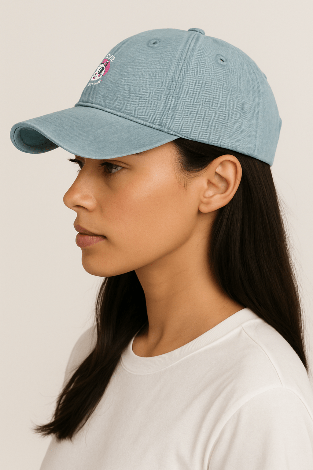 Cocolychee Cat Gift Shop™ Embroidered Dad Denim Hat – Limited Edition - Cocolychee