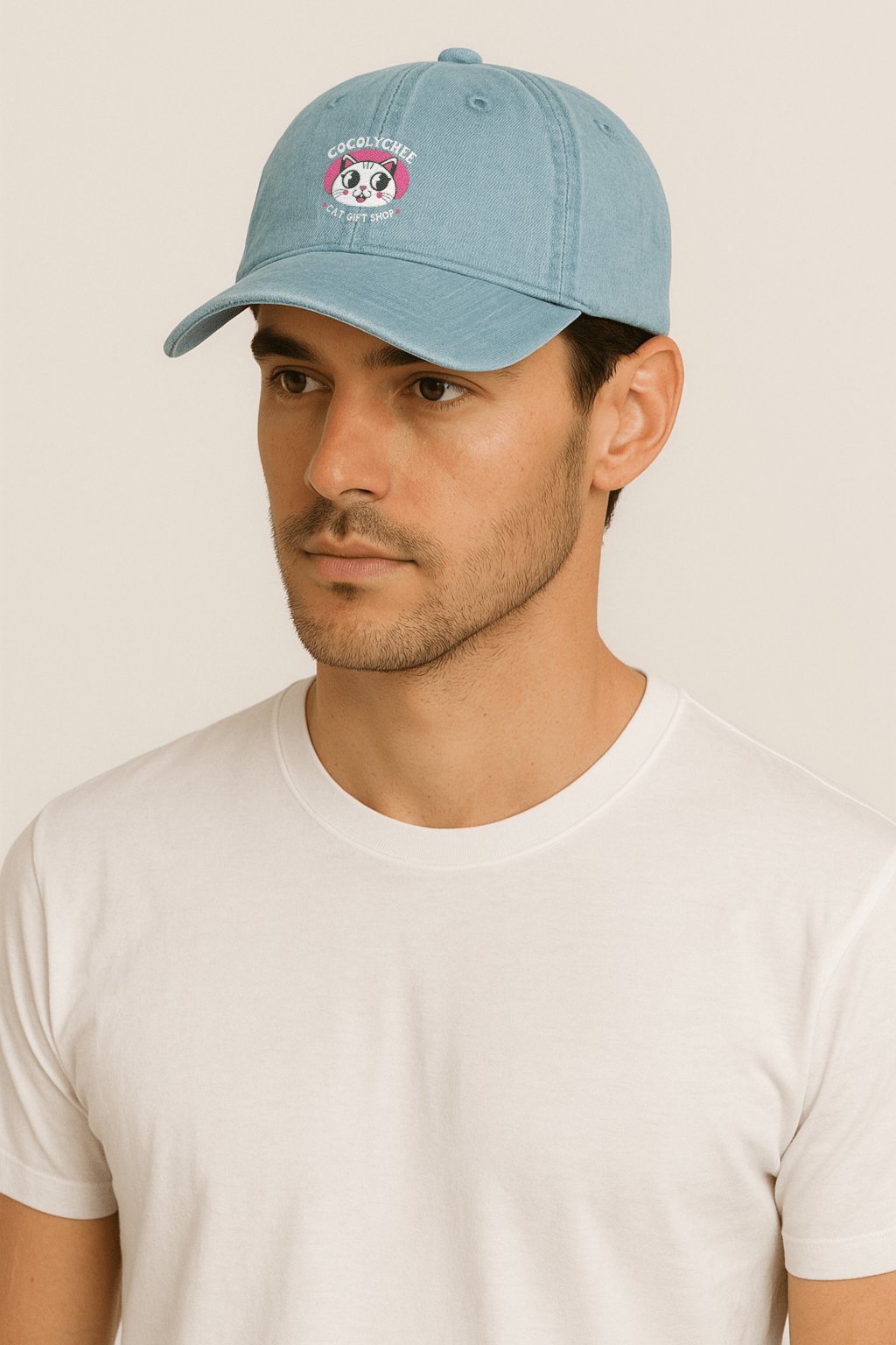 Cocolychee Cat Gift Shop™ Embroidered Dad Denim Hat – Limited Edition - Cocolychee