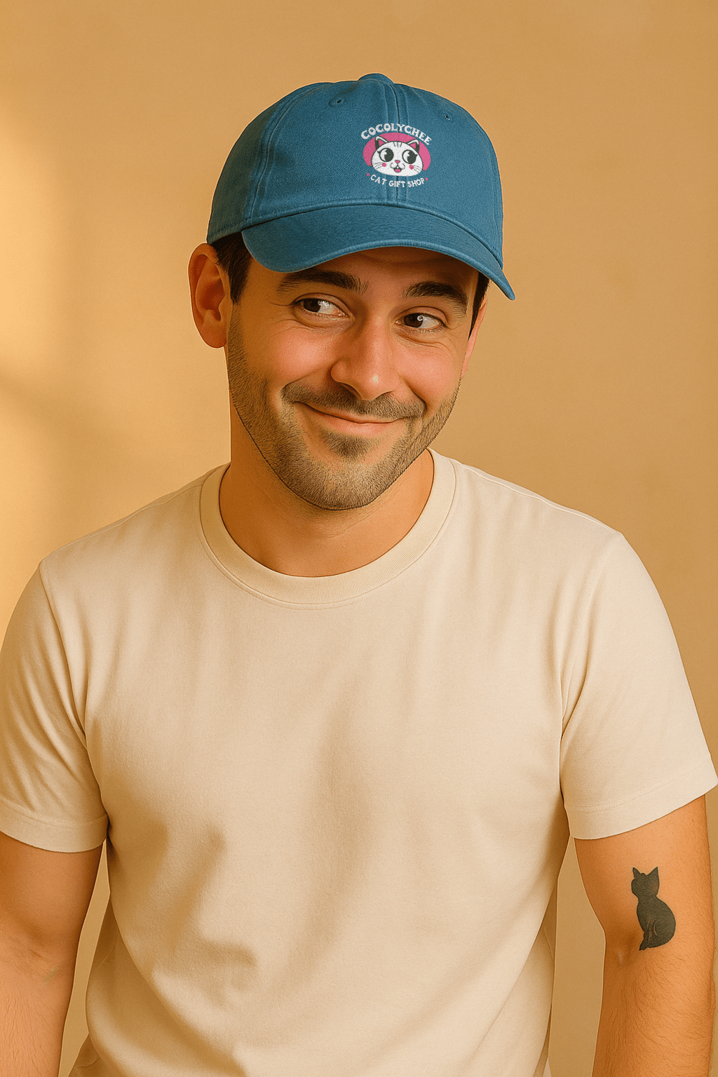 Cocolychee Cat Gift Shop™ Embroidered Dad Denim Hat – Limited Edition - Cocolychee