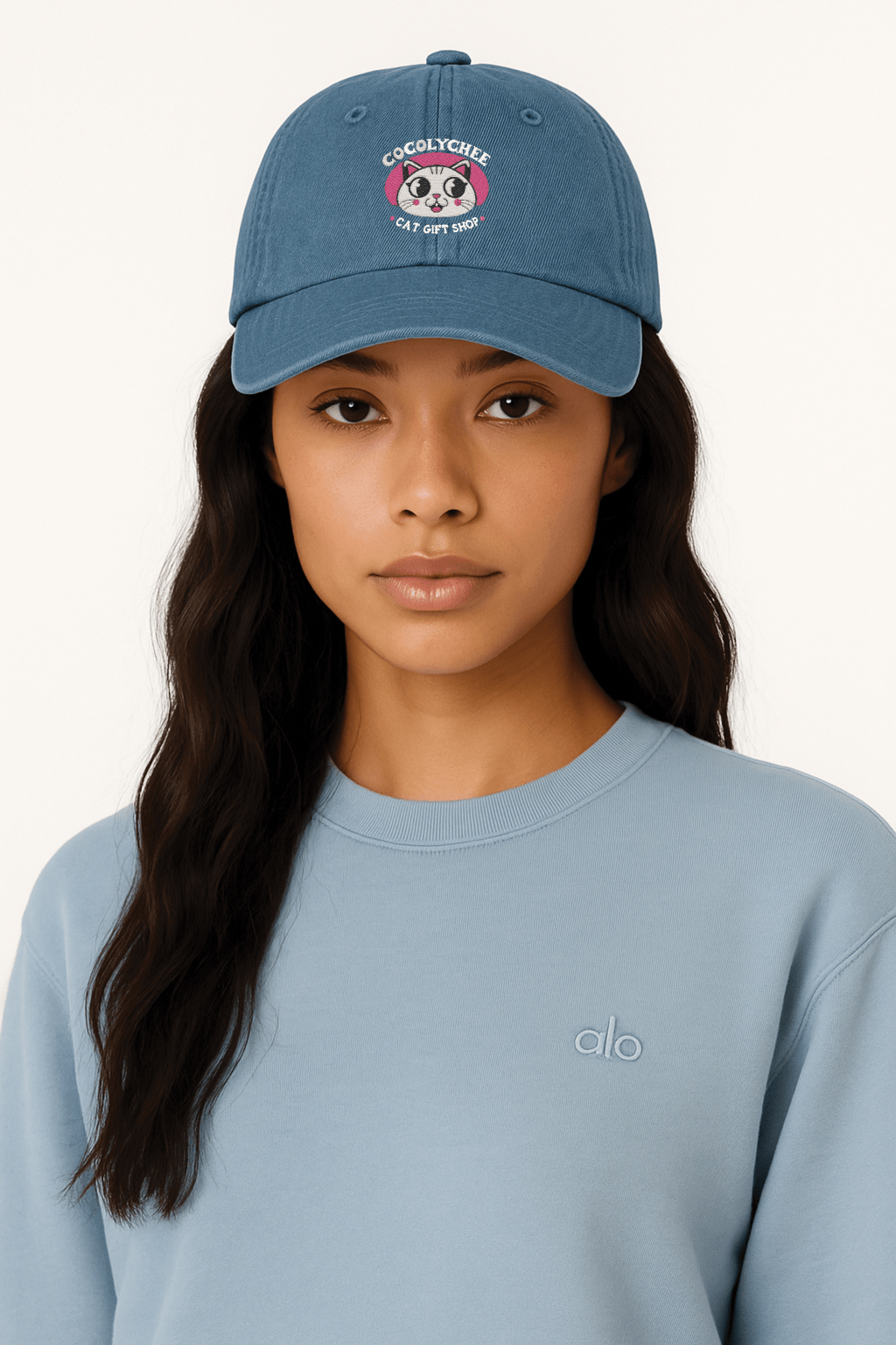 Cocolychee Cat Gift Shop™ Embroidered Dad Denim Hat – Limited Edition - Cocolychee
