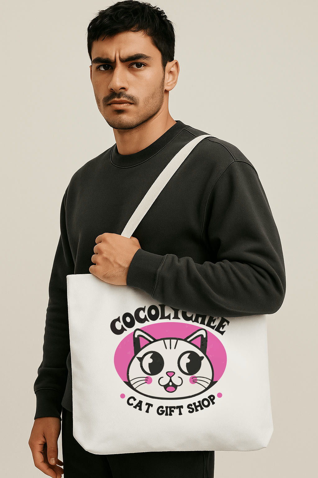 CocoLychee™ Tote Bag – Limited Edition Cat Gift Shop Logo - Cocolychee