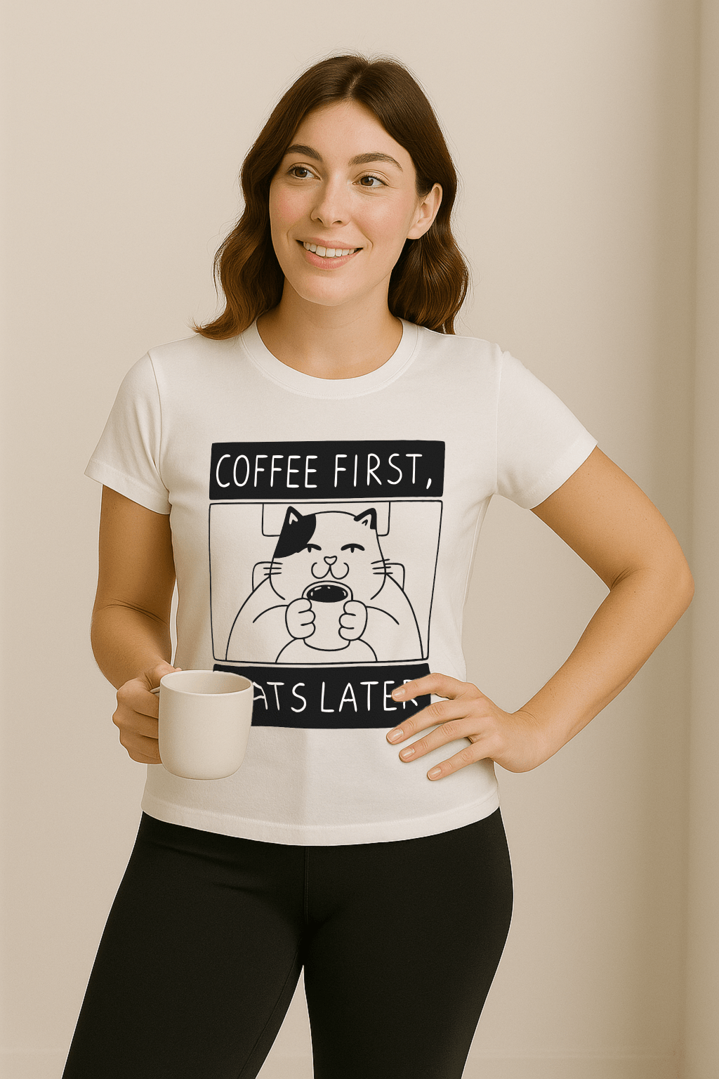 Coffee First, Cats Later™ Framed Edition Graphic Tee - Cocolychee
