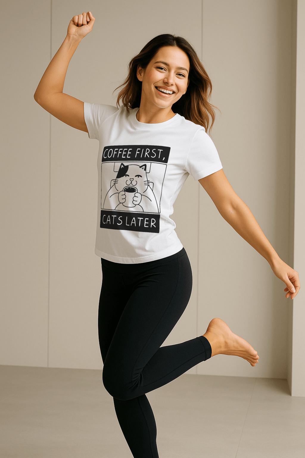 Coffee First, Cats Later™ Framed Edition Graphic Tee - Cocolychee