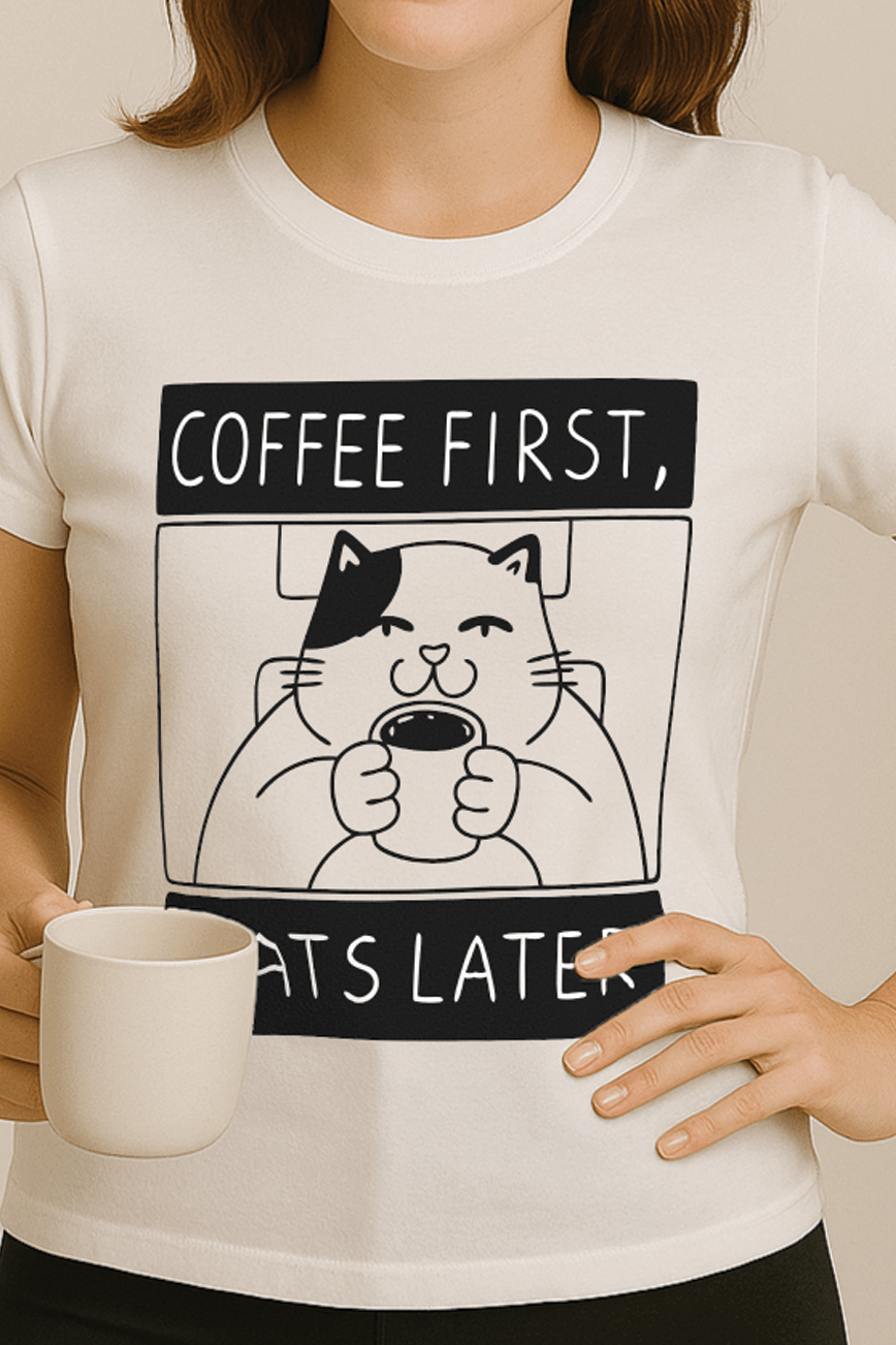Coffee First, Cats Later™ Framed Edition Graphic Tee - Cocolychee
