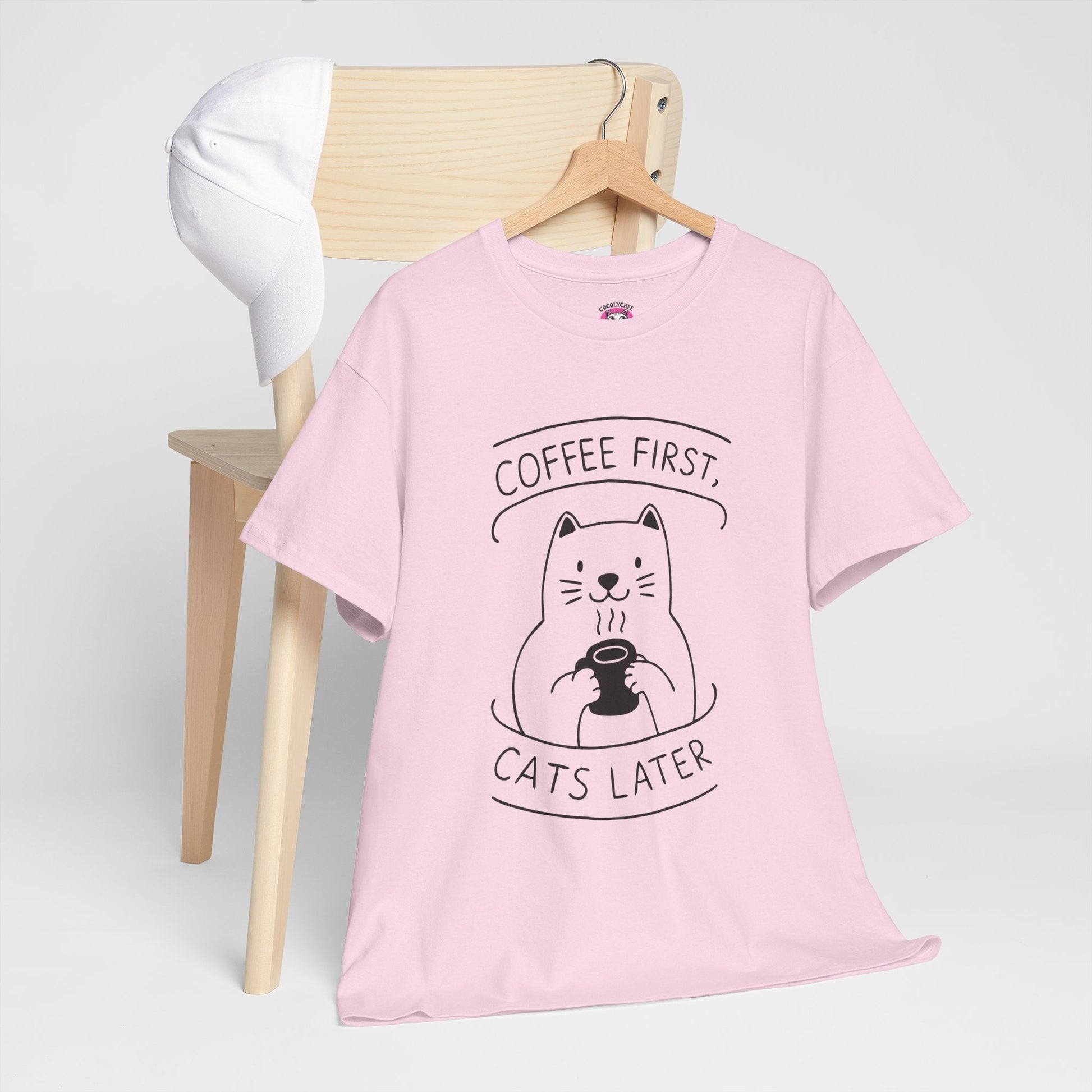 Coffee First, Cats Later™ Simplified Line - Art Graphic Tee - Cocolychee